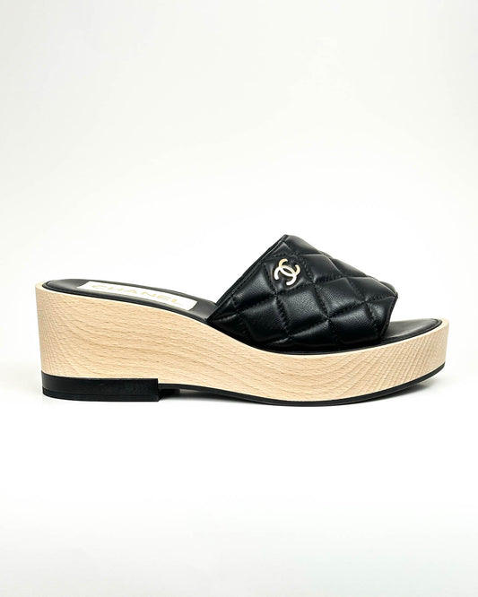 Chanel Quilted Slides- Size 39