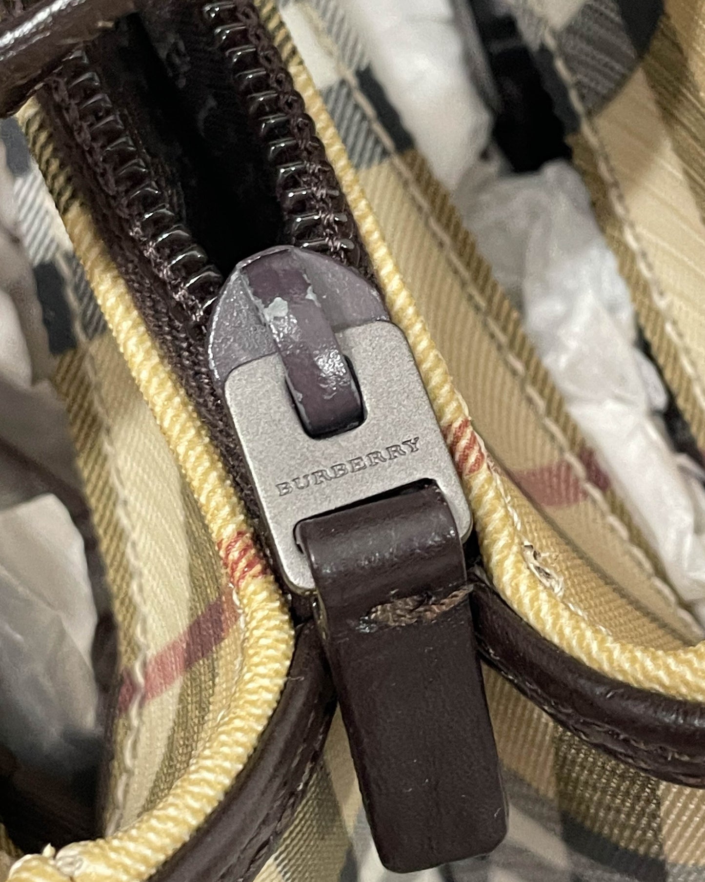 Burberry Beige Check Purse