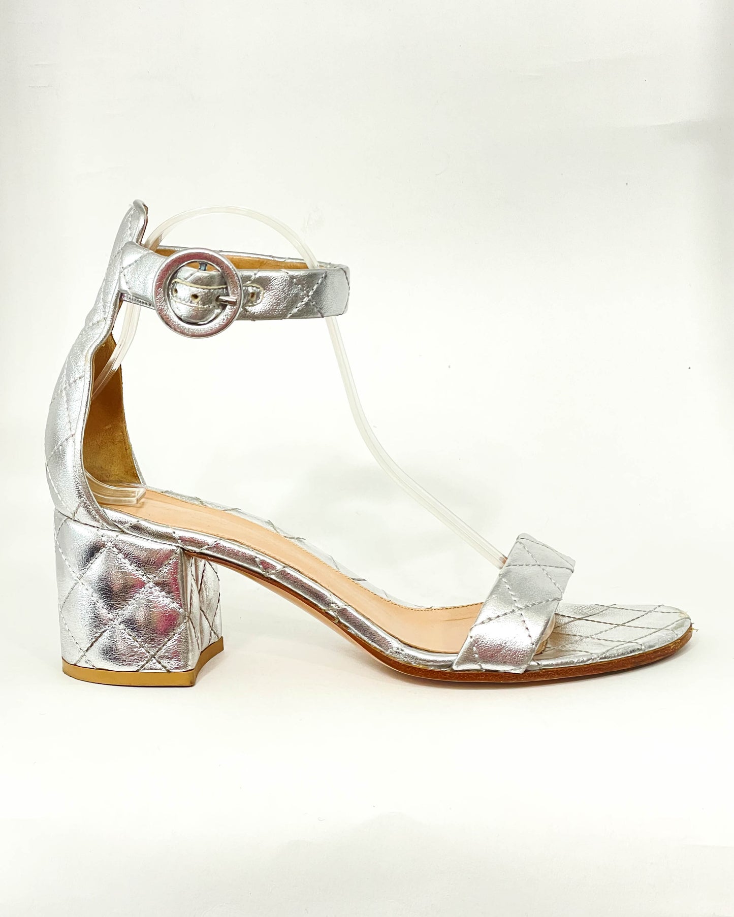 Gianvito Rossi Metallic Sandals- Size 39