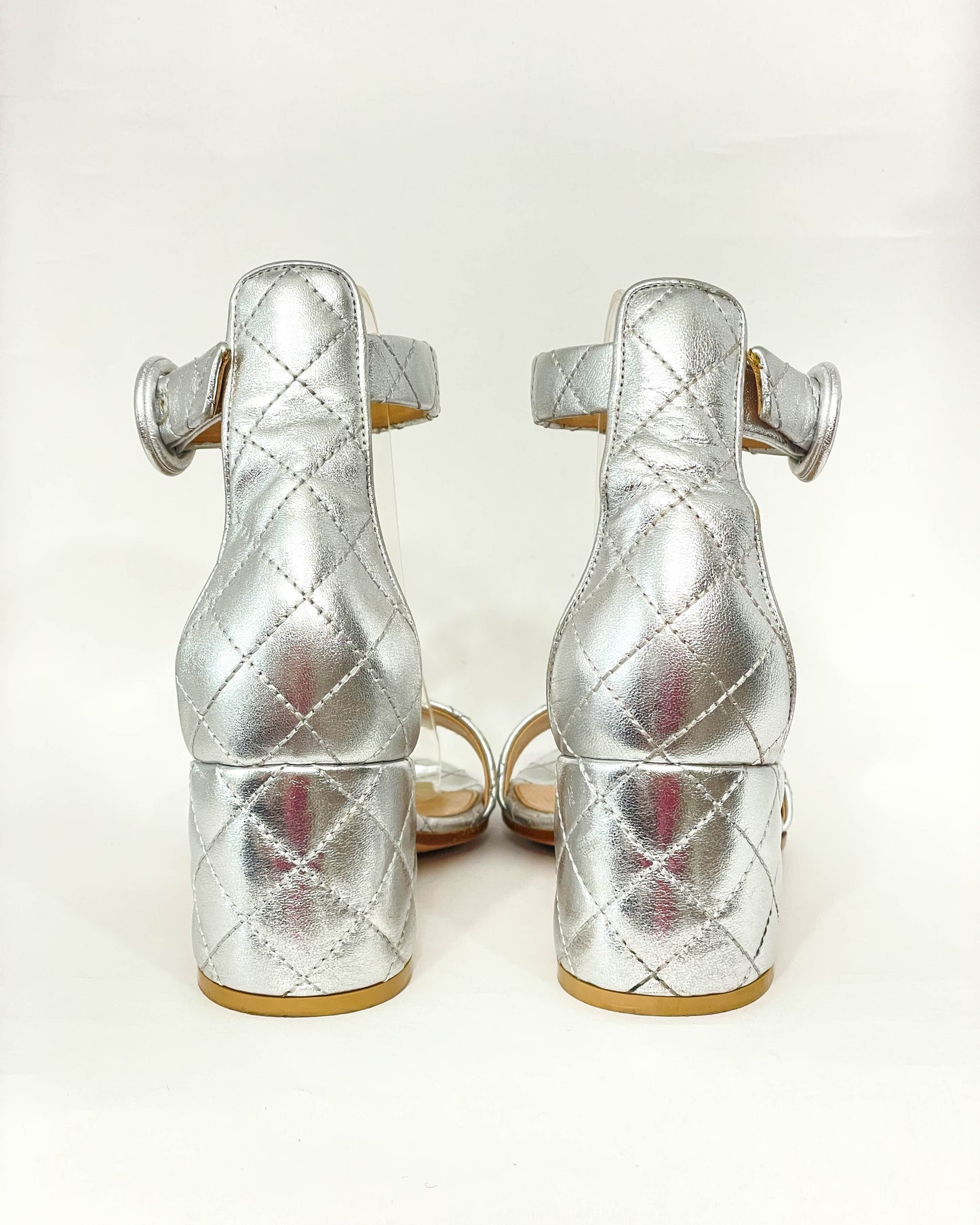 Gianvito Rossi Metallic Sandals- Size 39