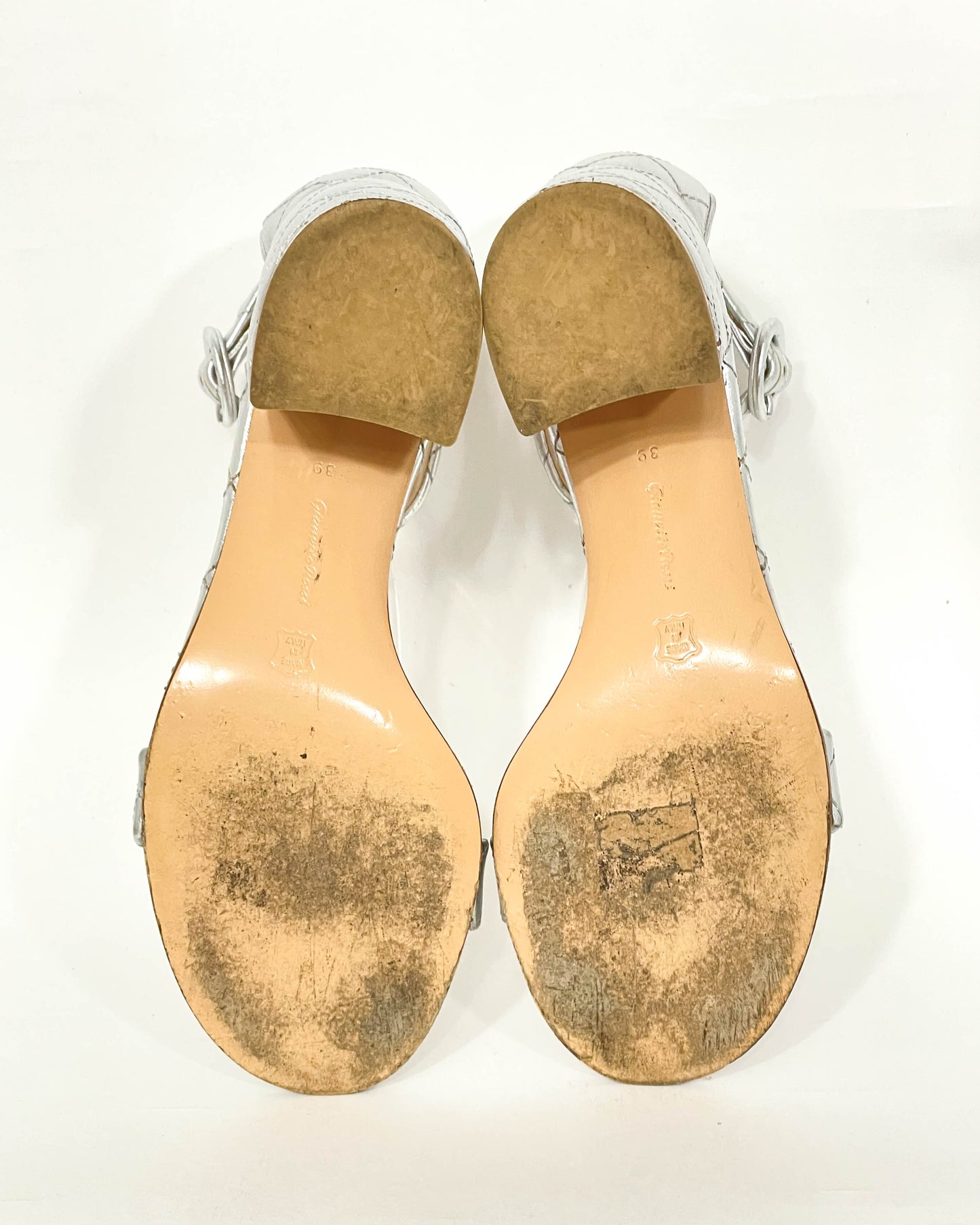 Gianvito Rossi Metallic Sandals- Size 39