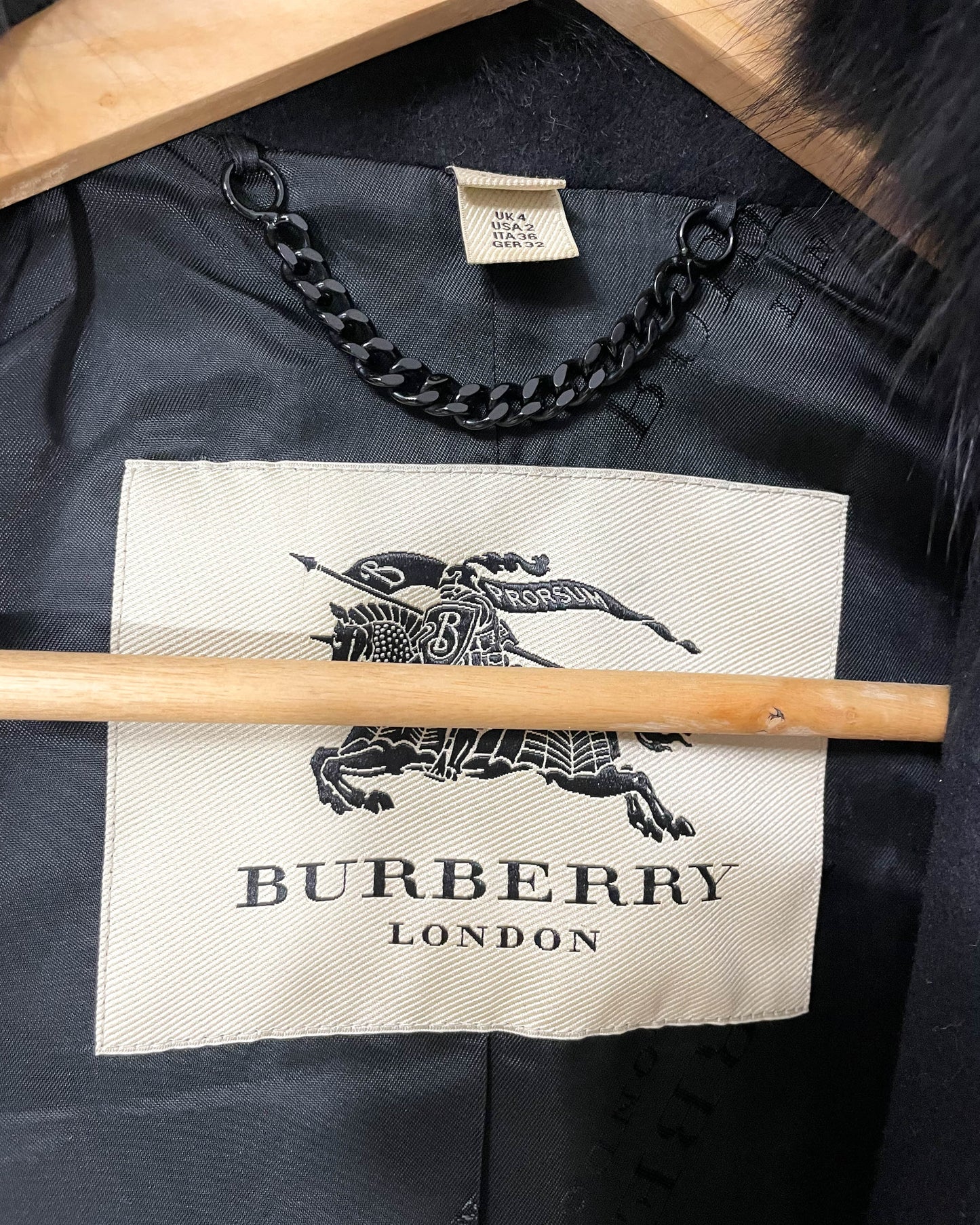 Burberry Jacket with Removable Collar- Size 2