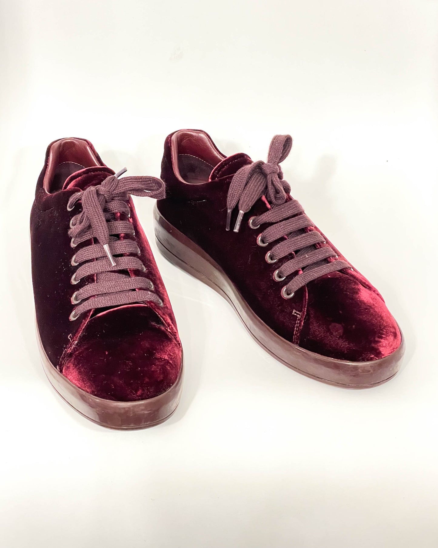 Prada Velvet Sneakers- Size 39