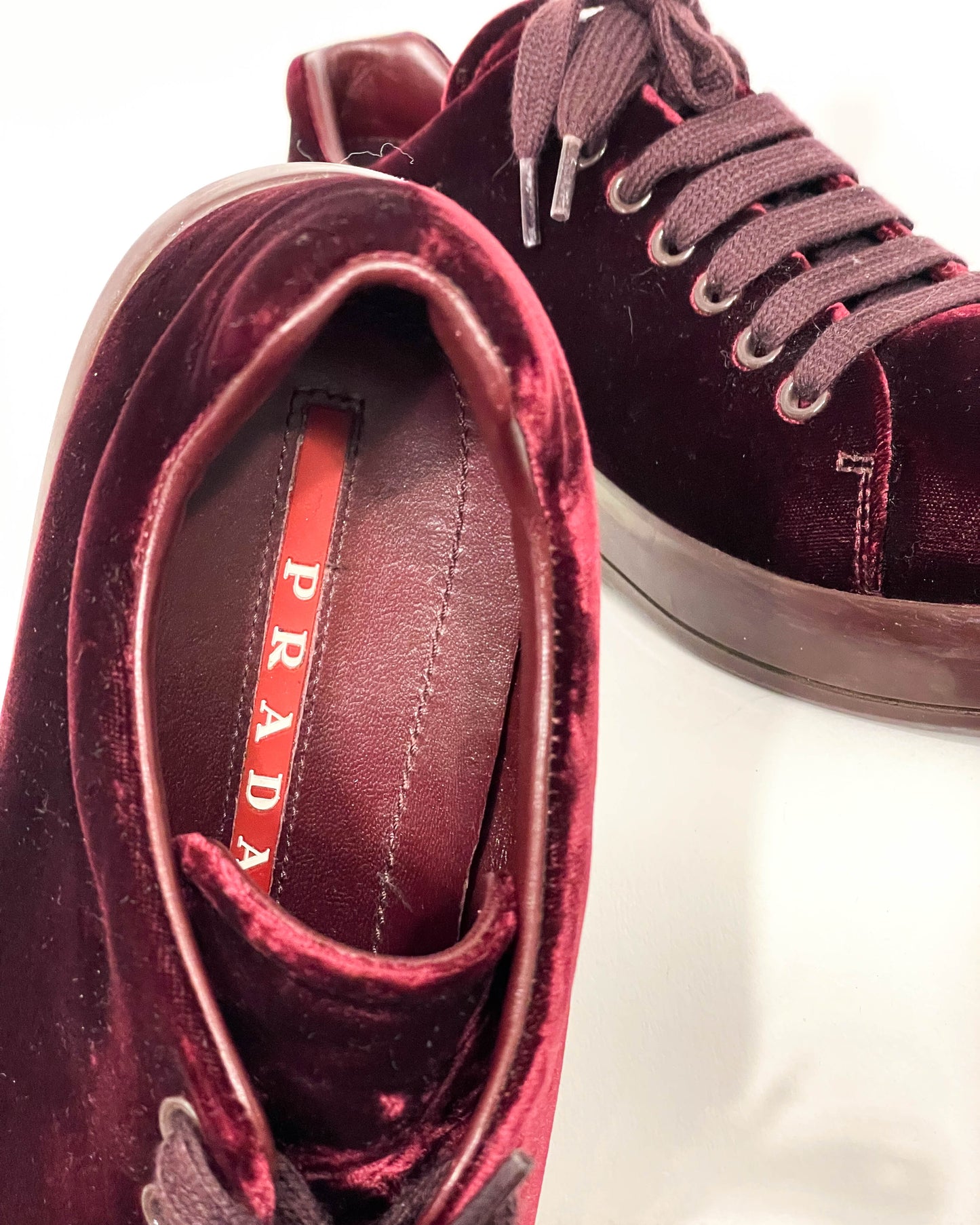 Prada Velvet Sneakers- Size 39