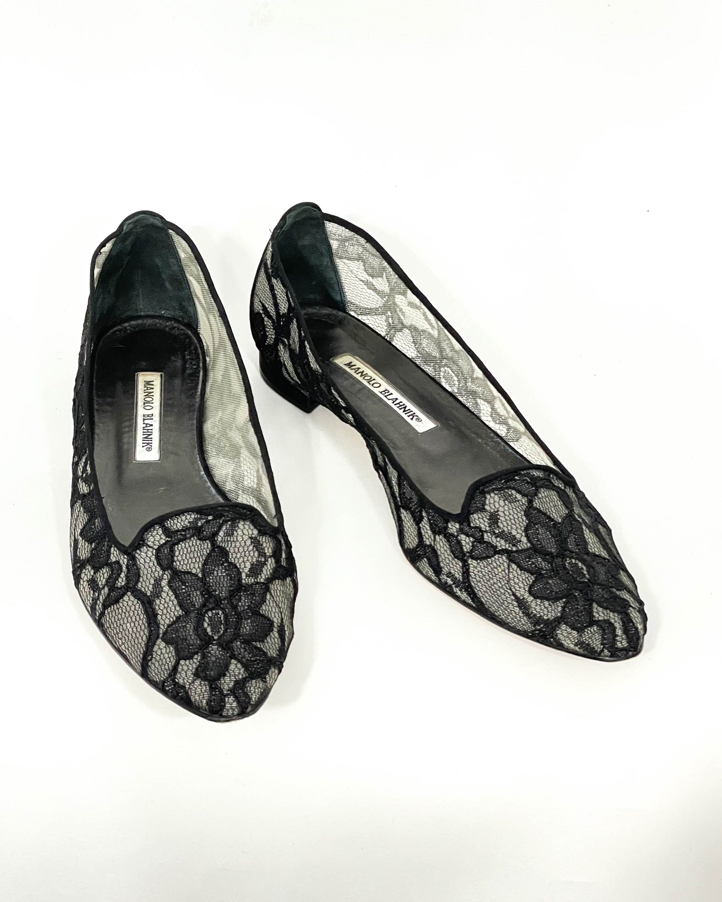 Manolo Blahnik Lace Flats - Size 38.5