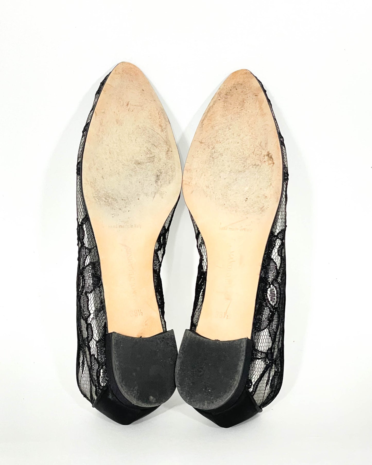 Manolo Blahnik Lace Flats - Size 38.5