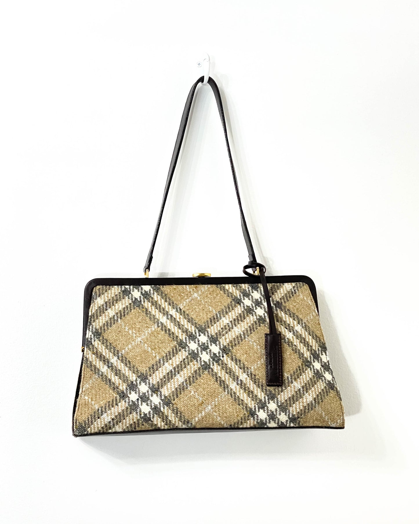 Burberry Tweed Shoulder Bag