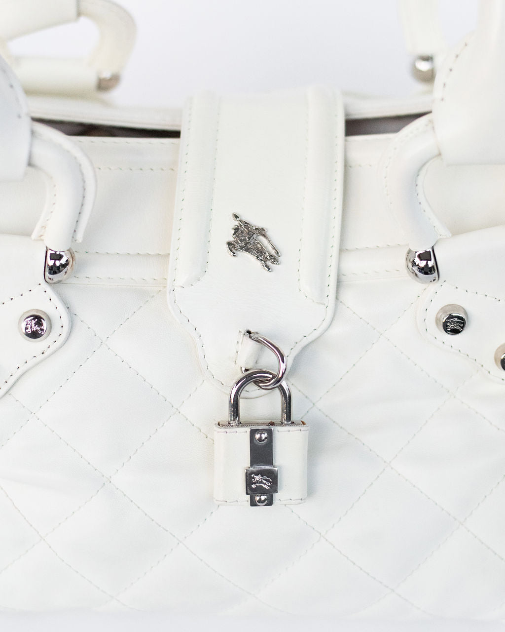 Burberry Quilted White Purse