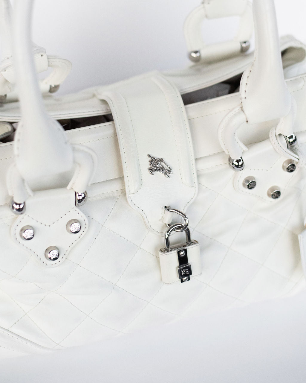 Burberry Quilted White Purse
