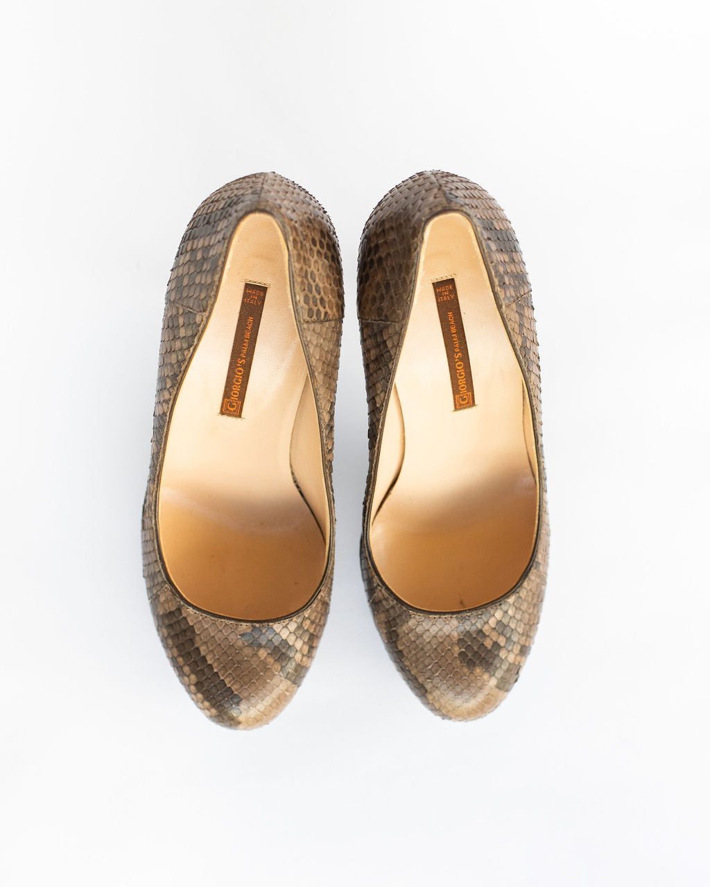 Giorgio's of Palm Beach Snakeskin Pumps - Size 37
