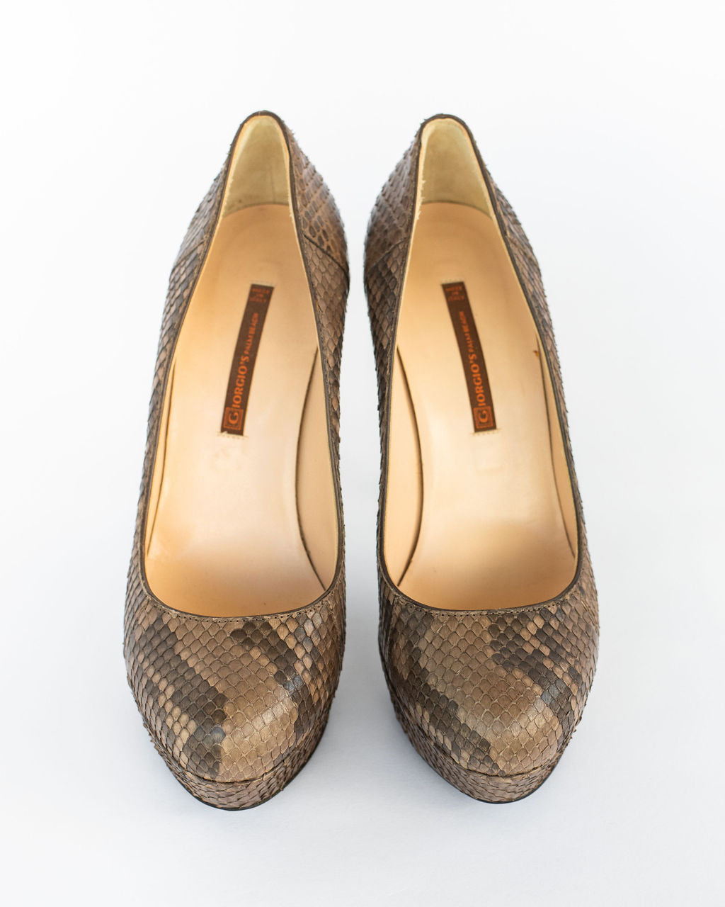Giorgio's of Palm Beach Snakeskin Pumps - Size 37