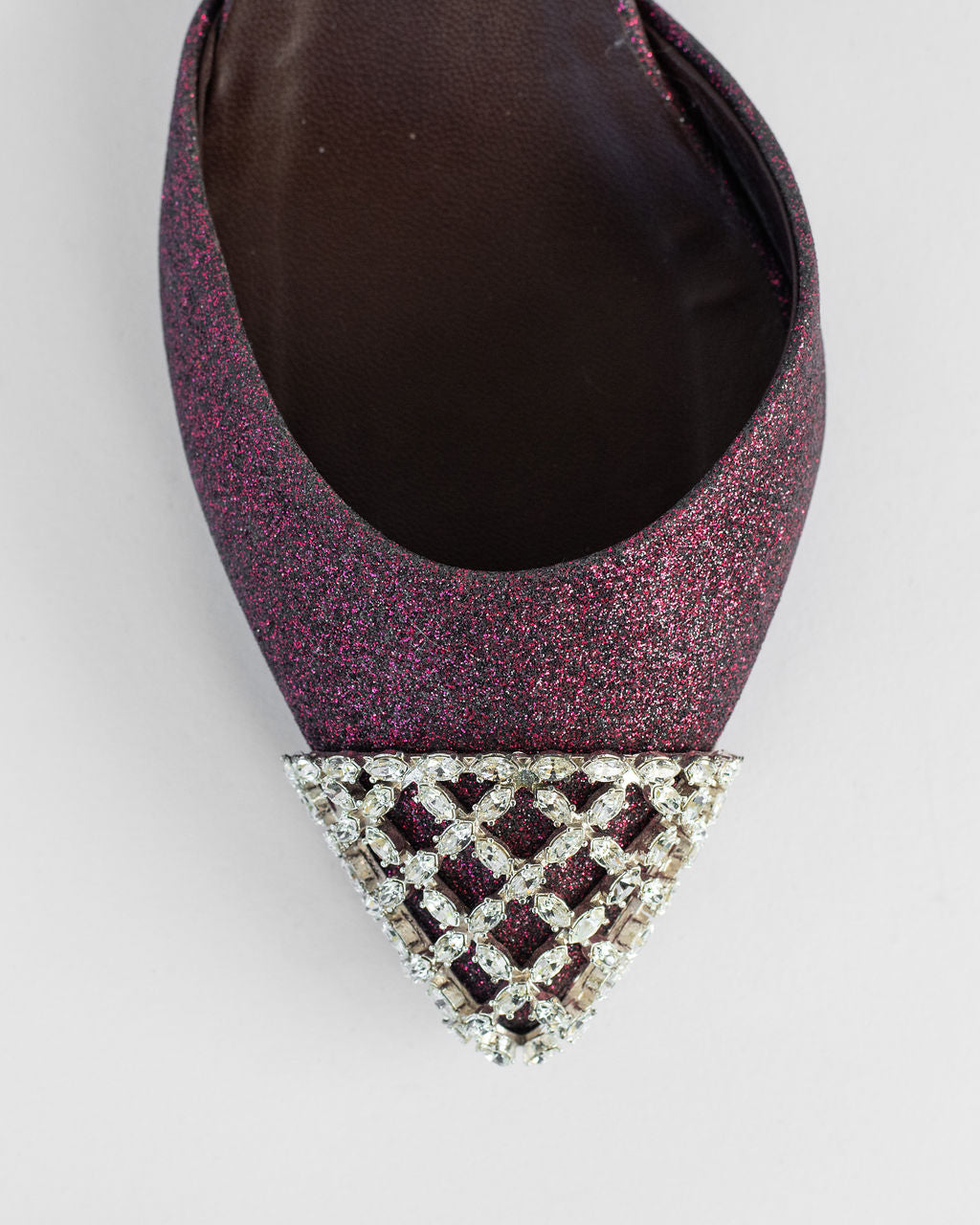 Bruno Magli Purple Slingbacks with Crystals - Size 39