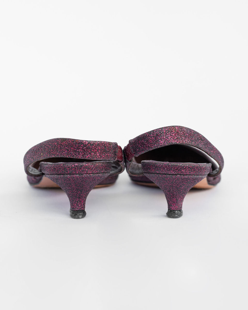 Bruno Magli Purple Slingbacks with Crystals - Size 39