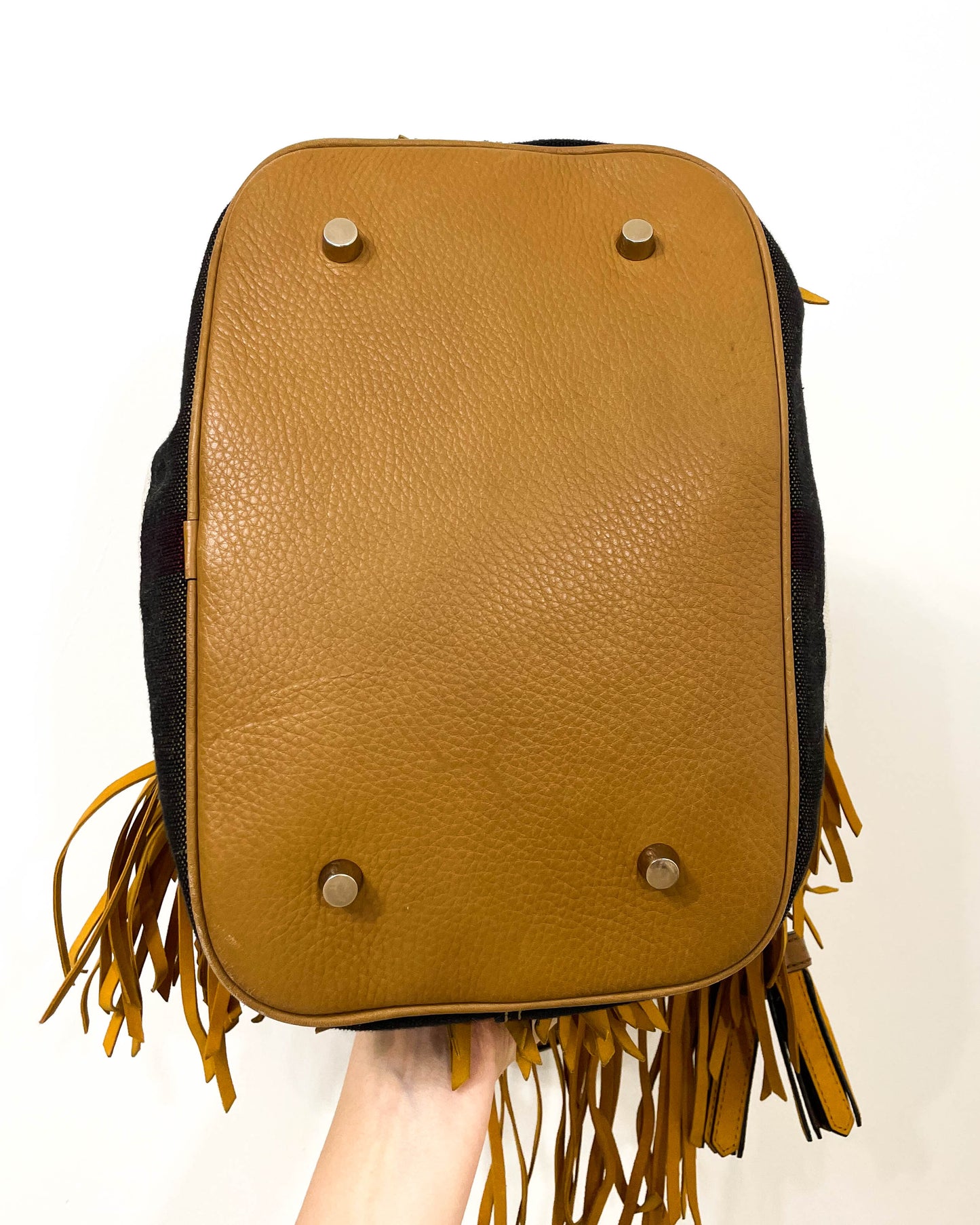 Burberry Susanna Fringe Bag with Pouch
