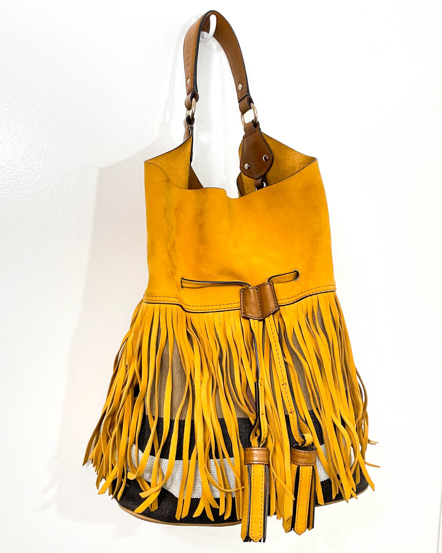 Burberry Susanna Fringe Bag with Pouch