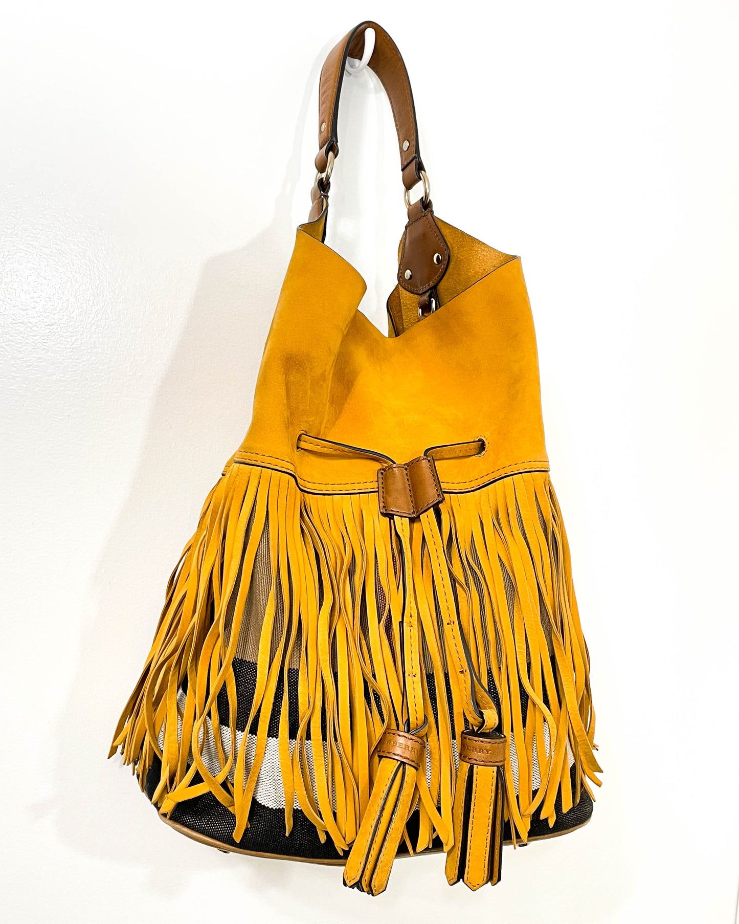 Burberry Susanna Fringe Bag with Pouch