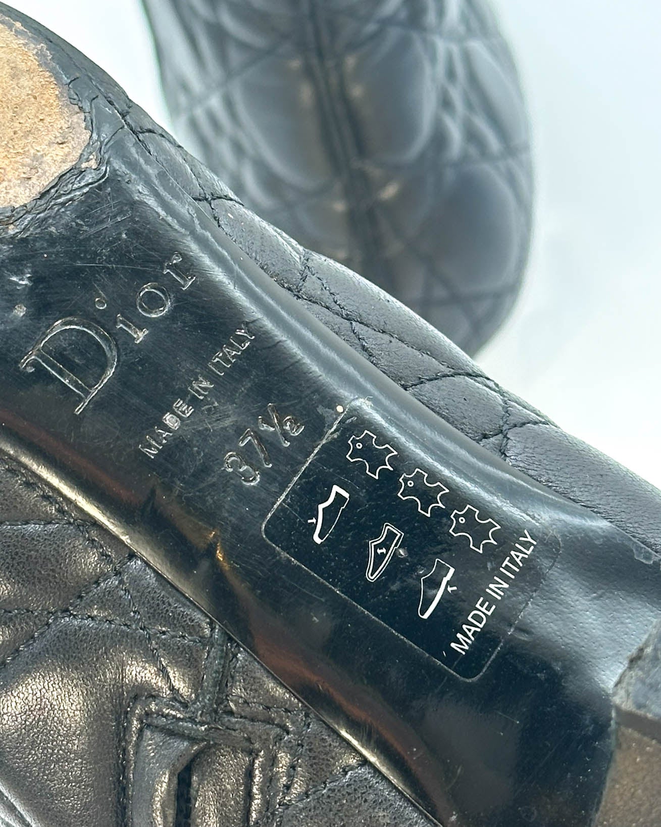 Christian Dior Cannage Boots- Size 37.5