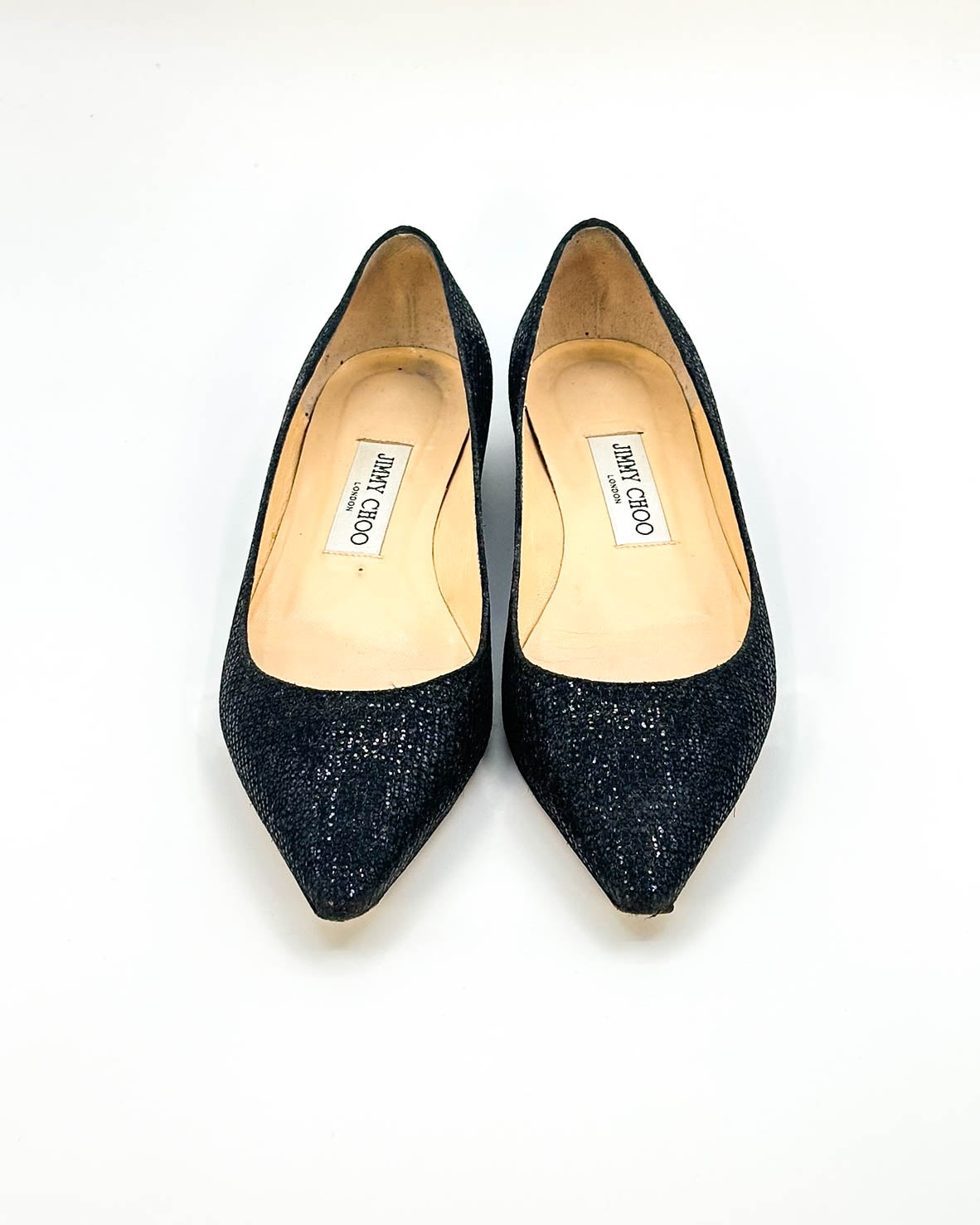 Jimmy Choo Sparkly Romy Flats - Size 38