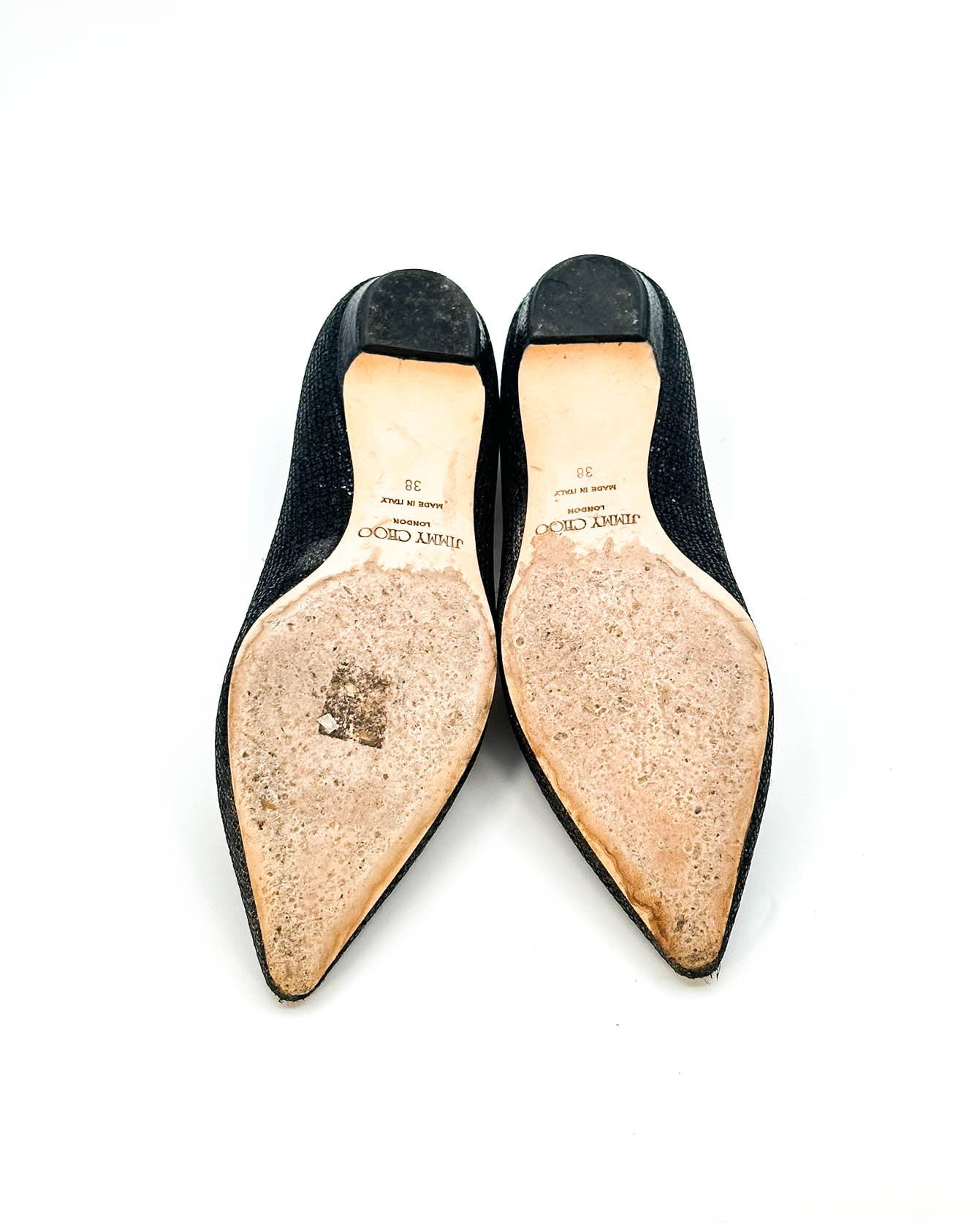 Jimmy Choo Sparkly Romy Flats - Size 38