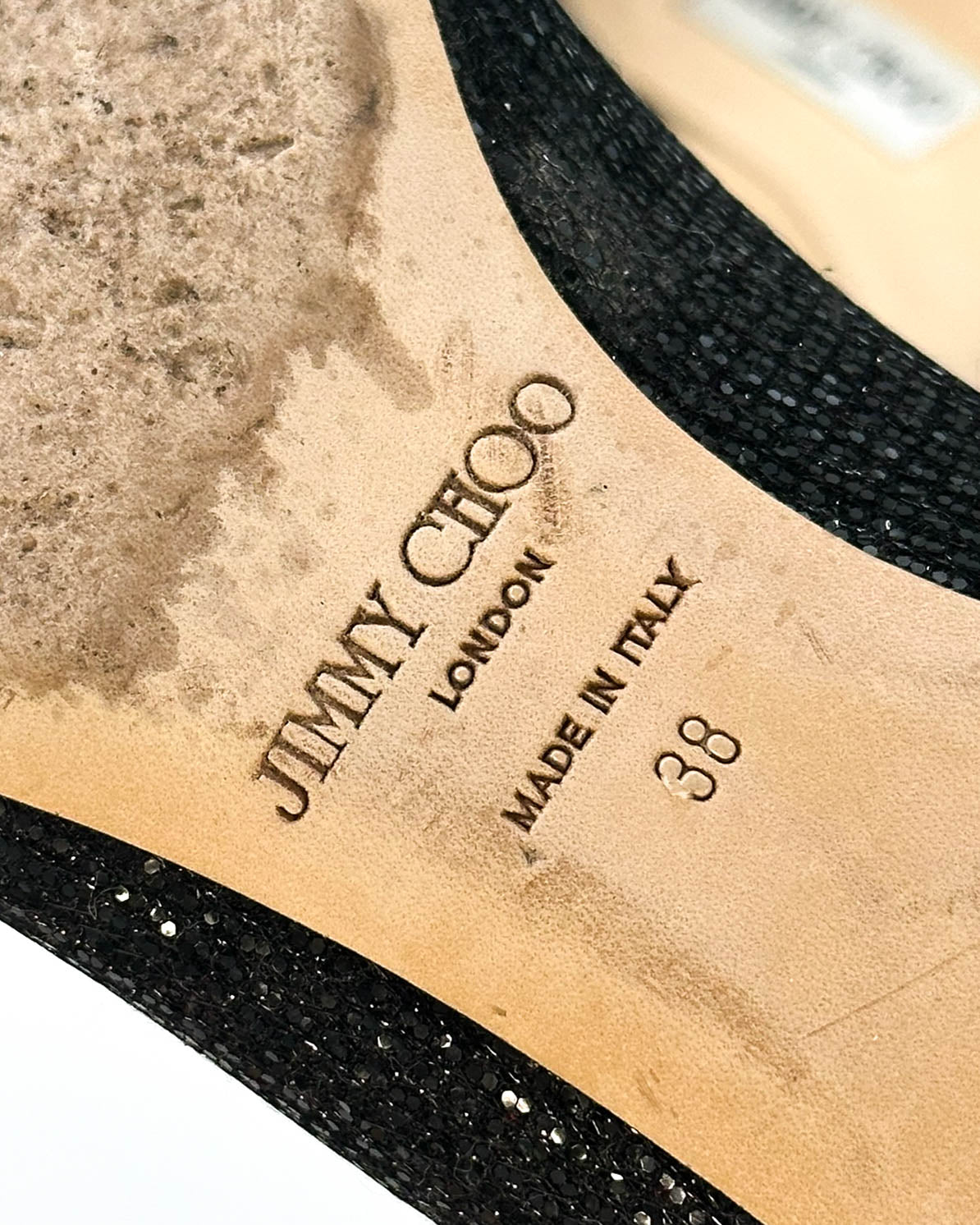 Jimmy Choo Sparkly Romy Flats - Size 38