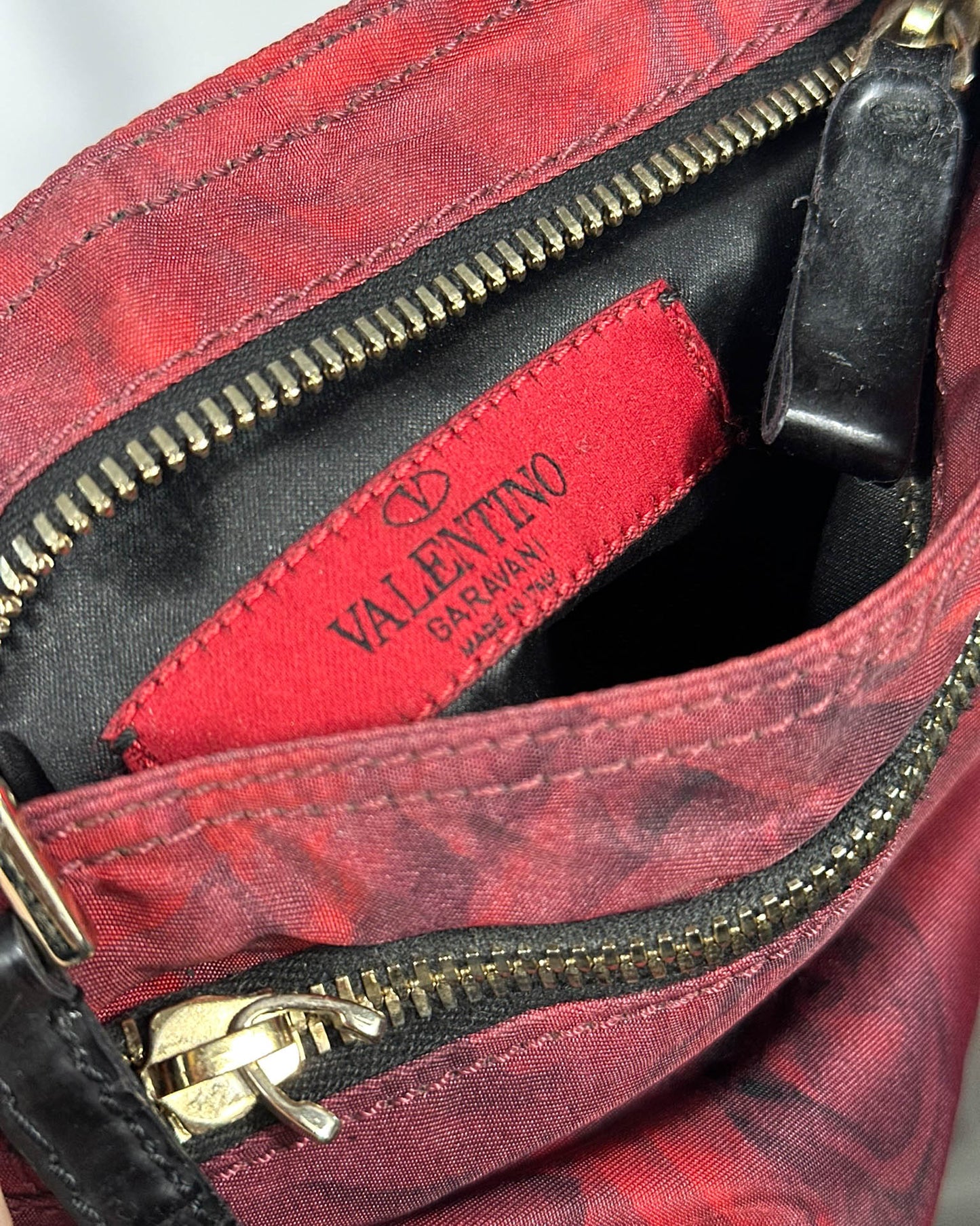 Valentino Rose Print Crossbody