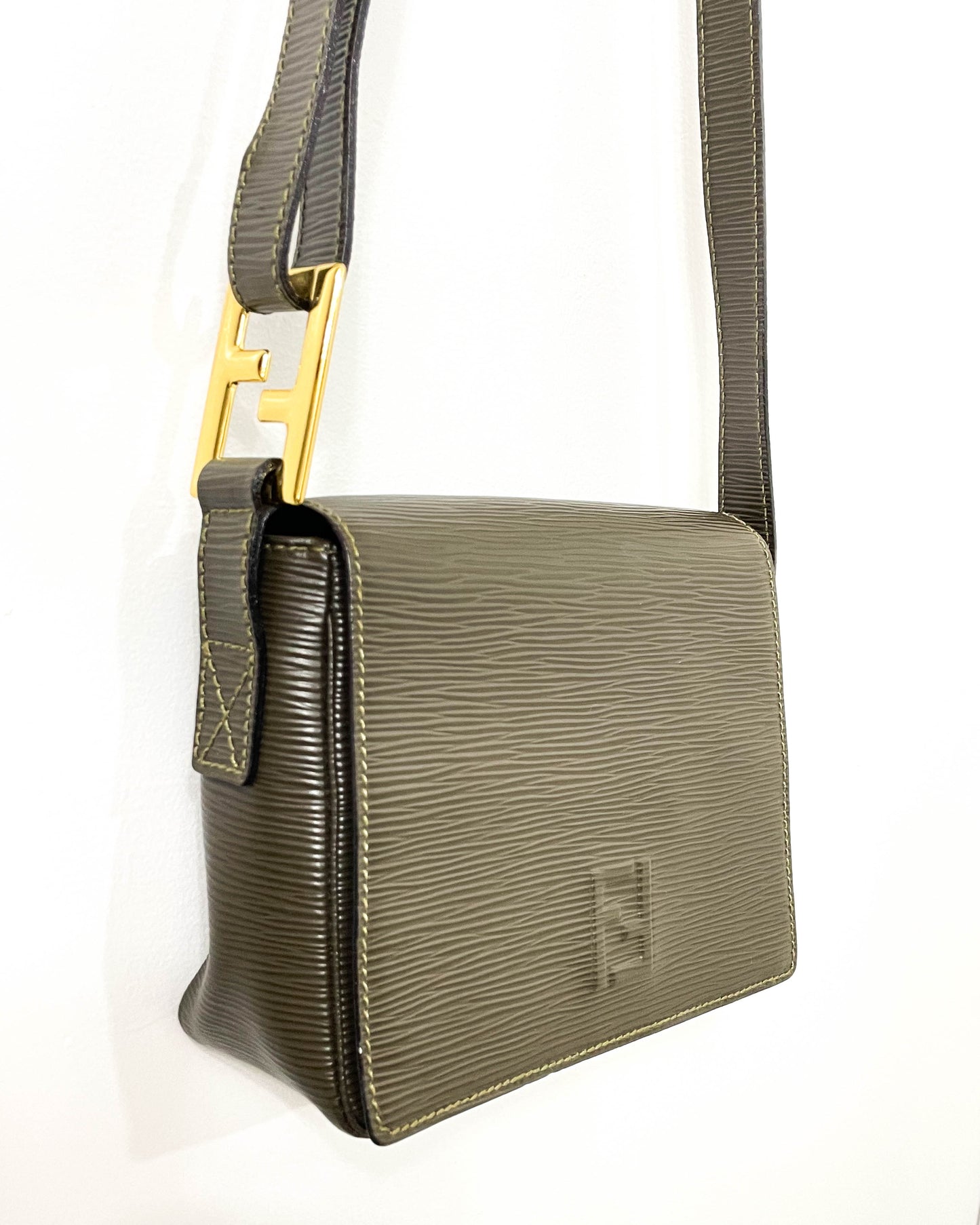 Fendi Epi Leather Crossbody Baguette