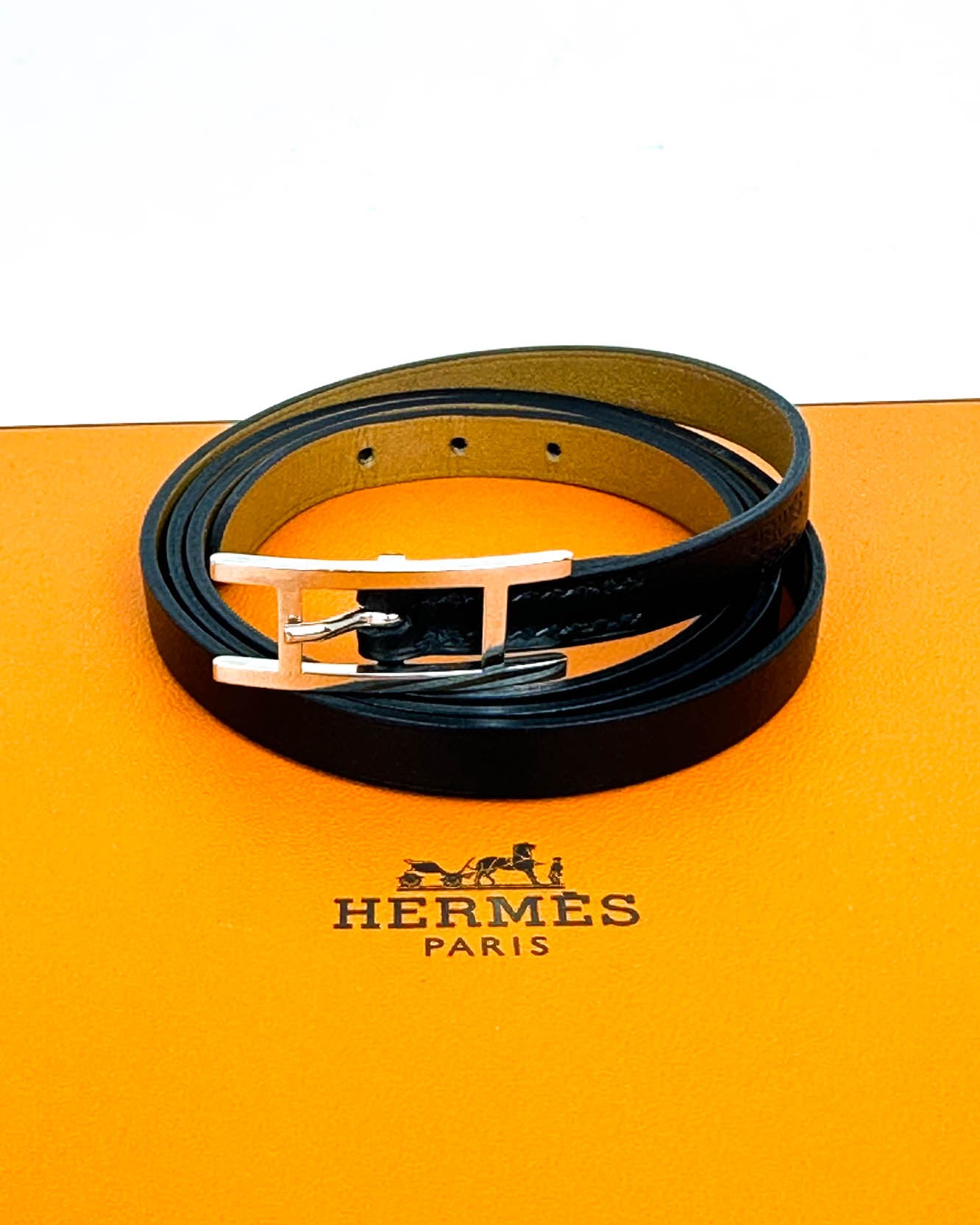 Hermes Behapi Quad Tour Leather Bracelet