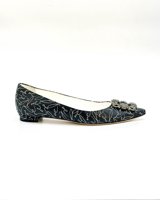 Manolo Blahnik Hangisi Flats- Size 38