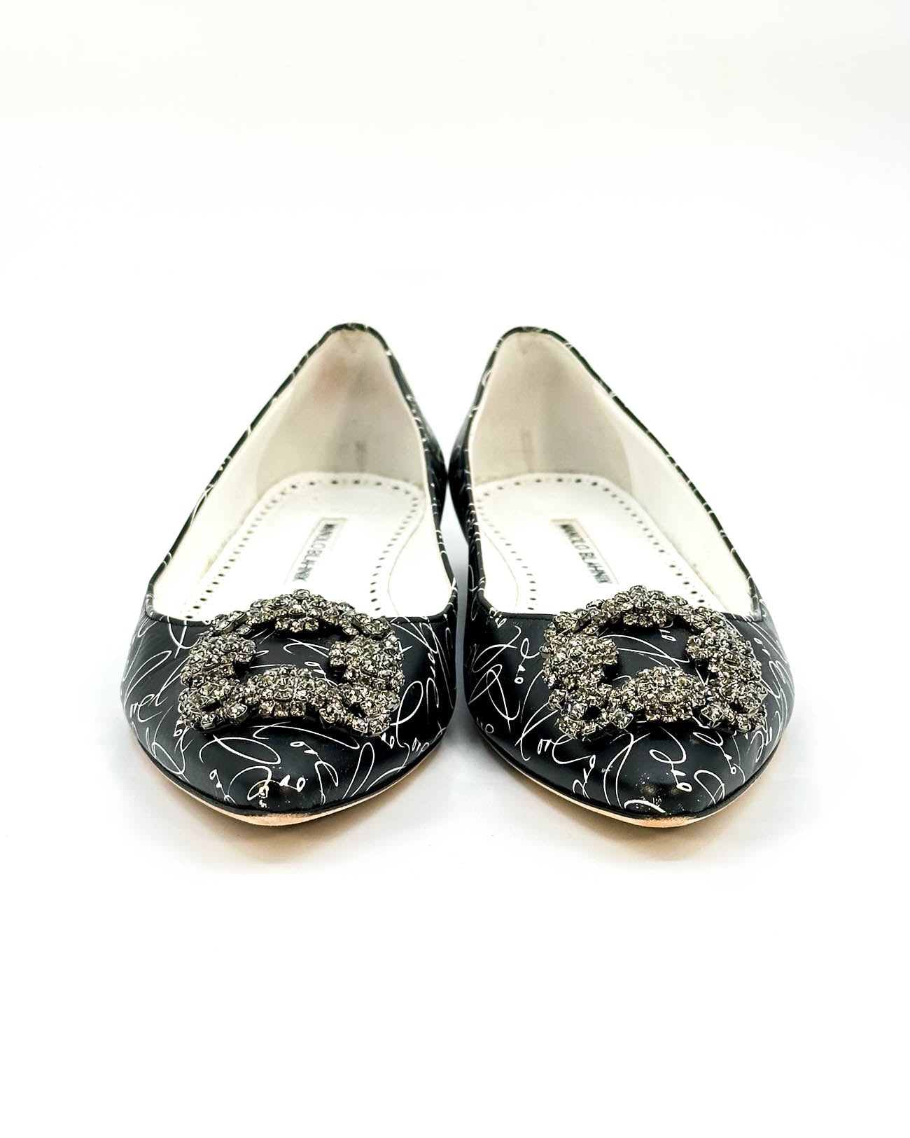 Manolo Blahnik Hangisi Flats- Size 38