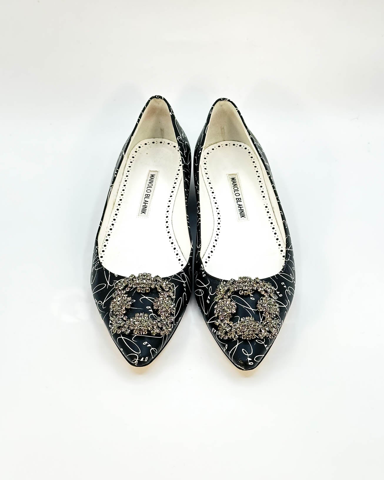 Manolo Blahnik Hangisi Flats- Size 38