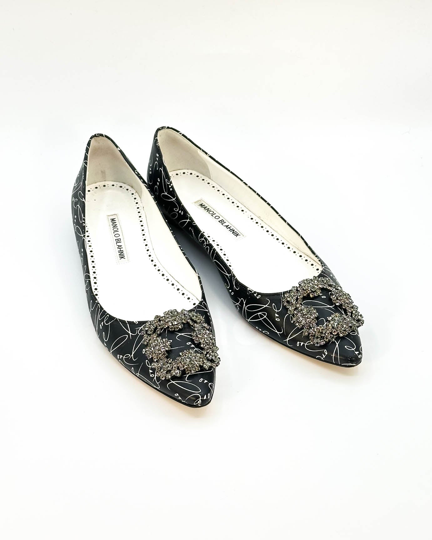 Manolo Blahnik Hangisi Flats- Size 38