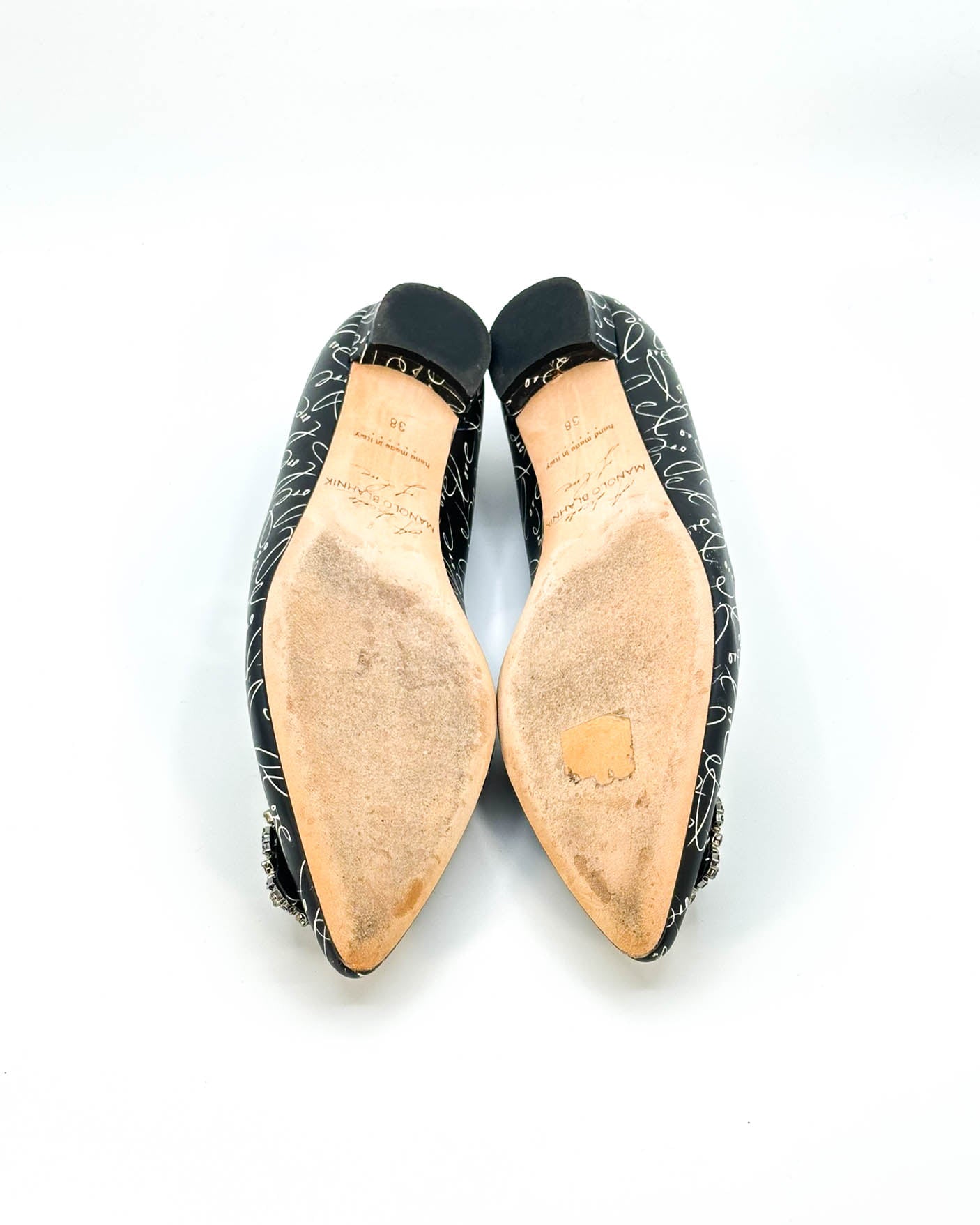 Manolo Blahnik Hangisi Flats- Size 38