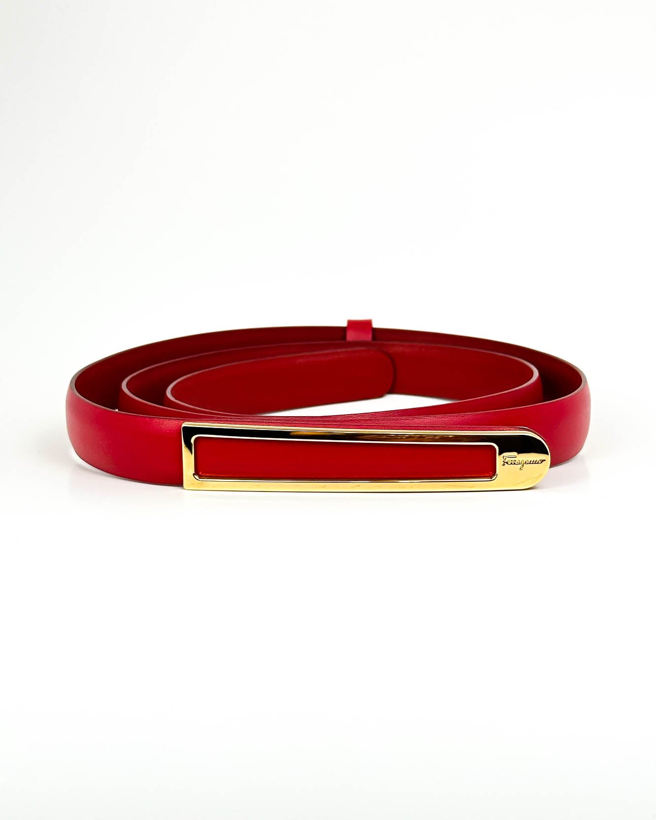 Salvatore Ferragamo Skinny Belt- Size 38-40