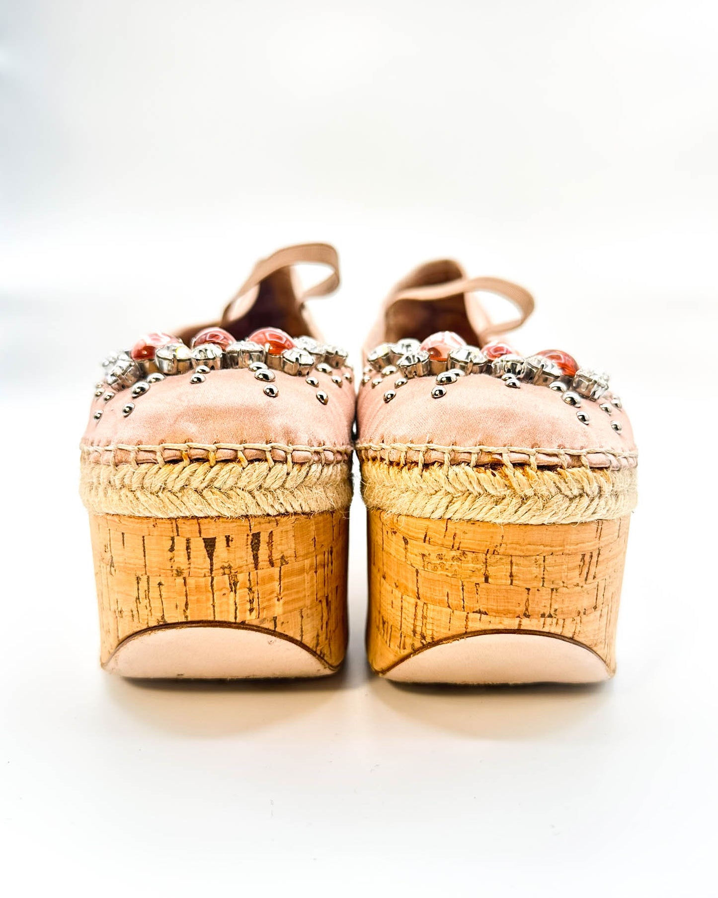 Miu Miu Platform Espadrilles - Size 37.5