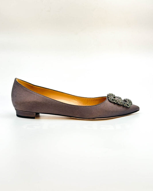 Manolo Blahnik Hangisi Flats- Size 38