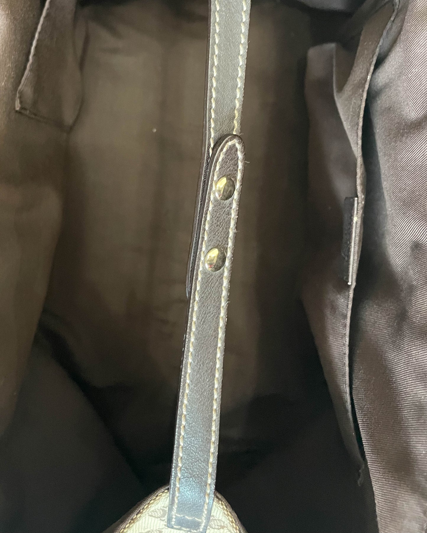 Gucci Canvas and Leather Trophy Tote Bag