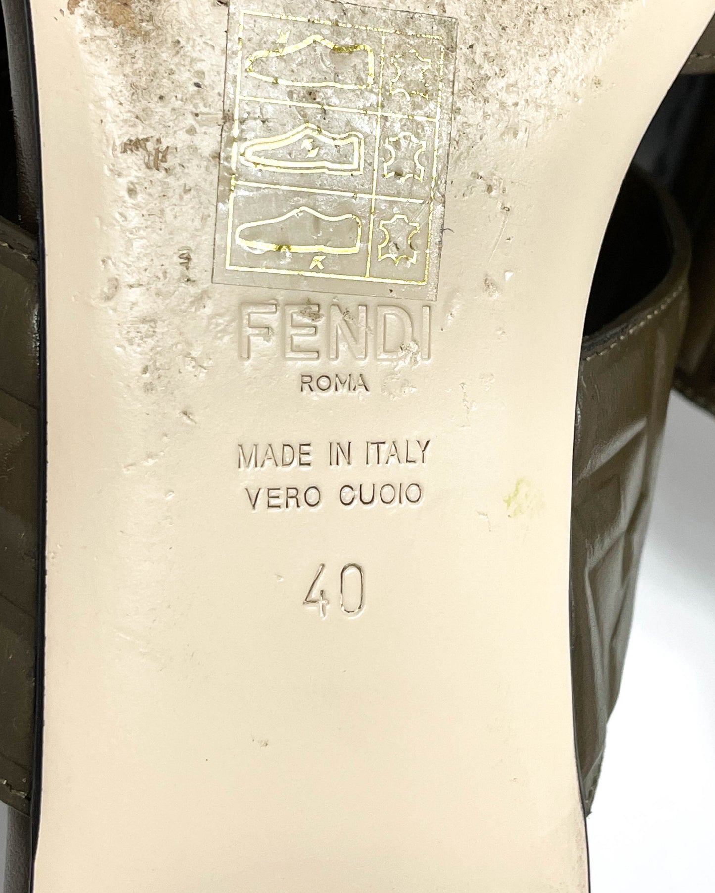 Fendi Sabot Mules- Size 40