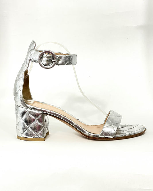 Gianvito Rossi Metallic Sandals- Size 39