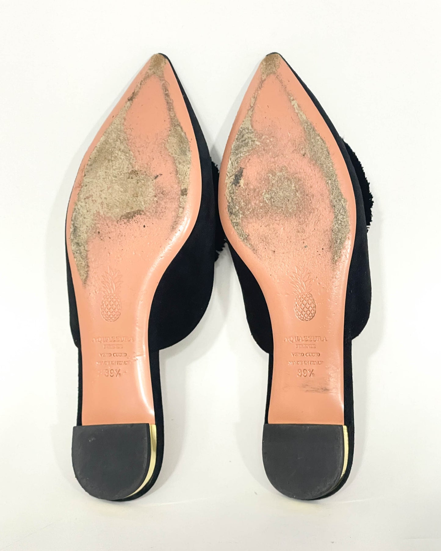 Aquazzura Powder Puff Mules - Size 39.5