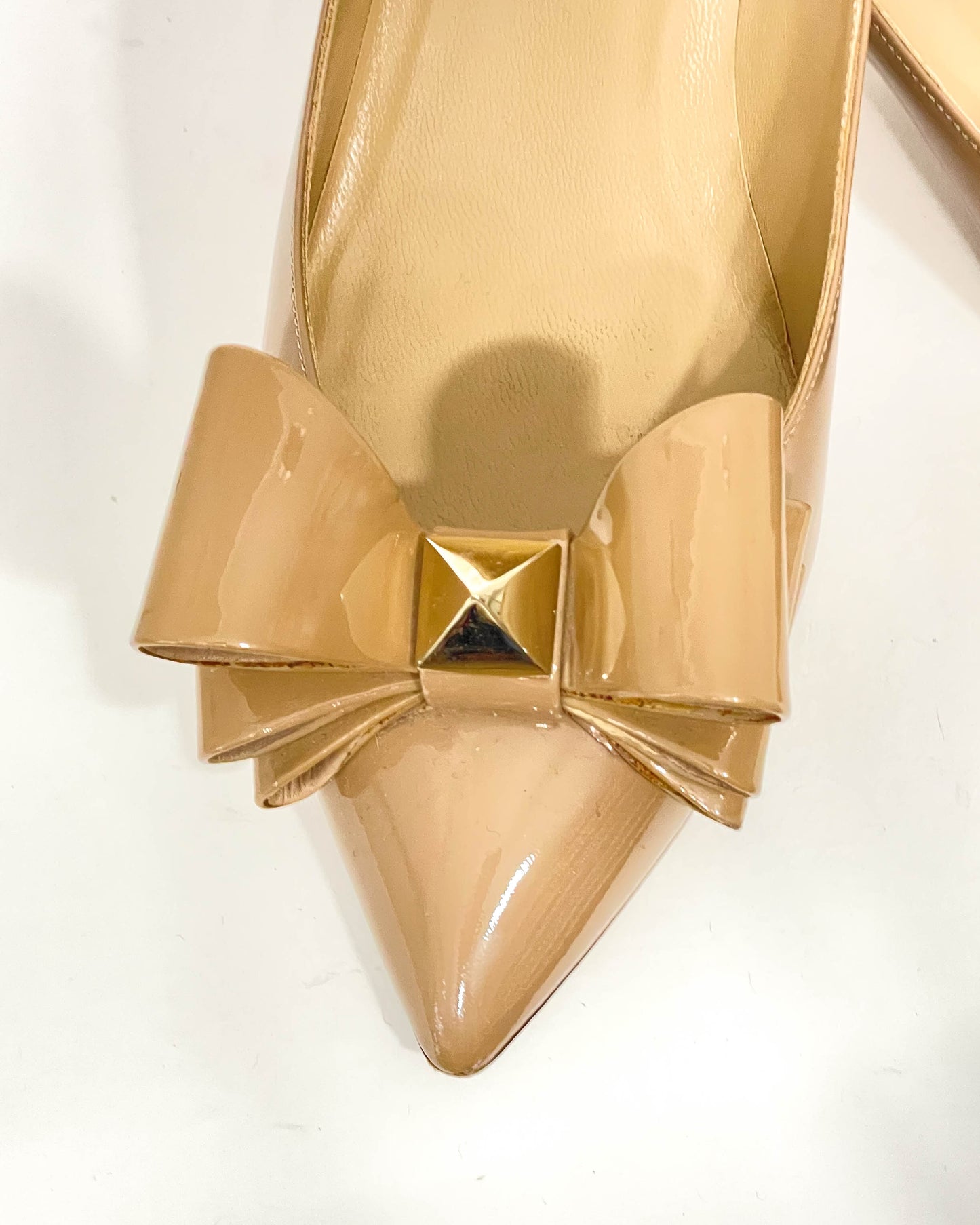 Valentino Bow Rockstud Kitten Heels- Size 40.5