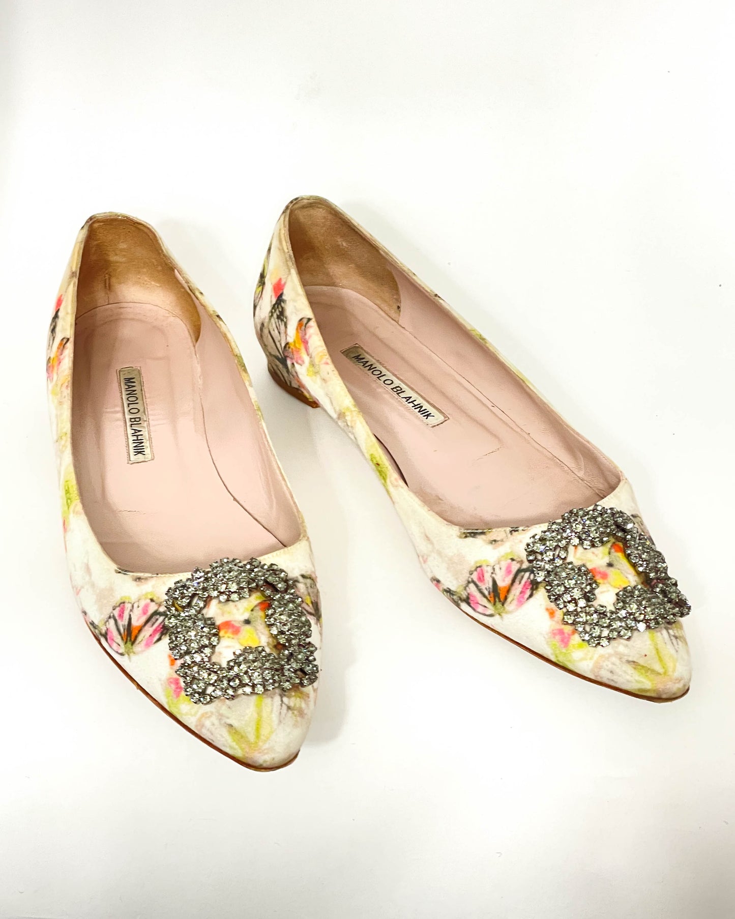 Manolo Blahnik Hangisi Flats- Size 40