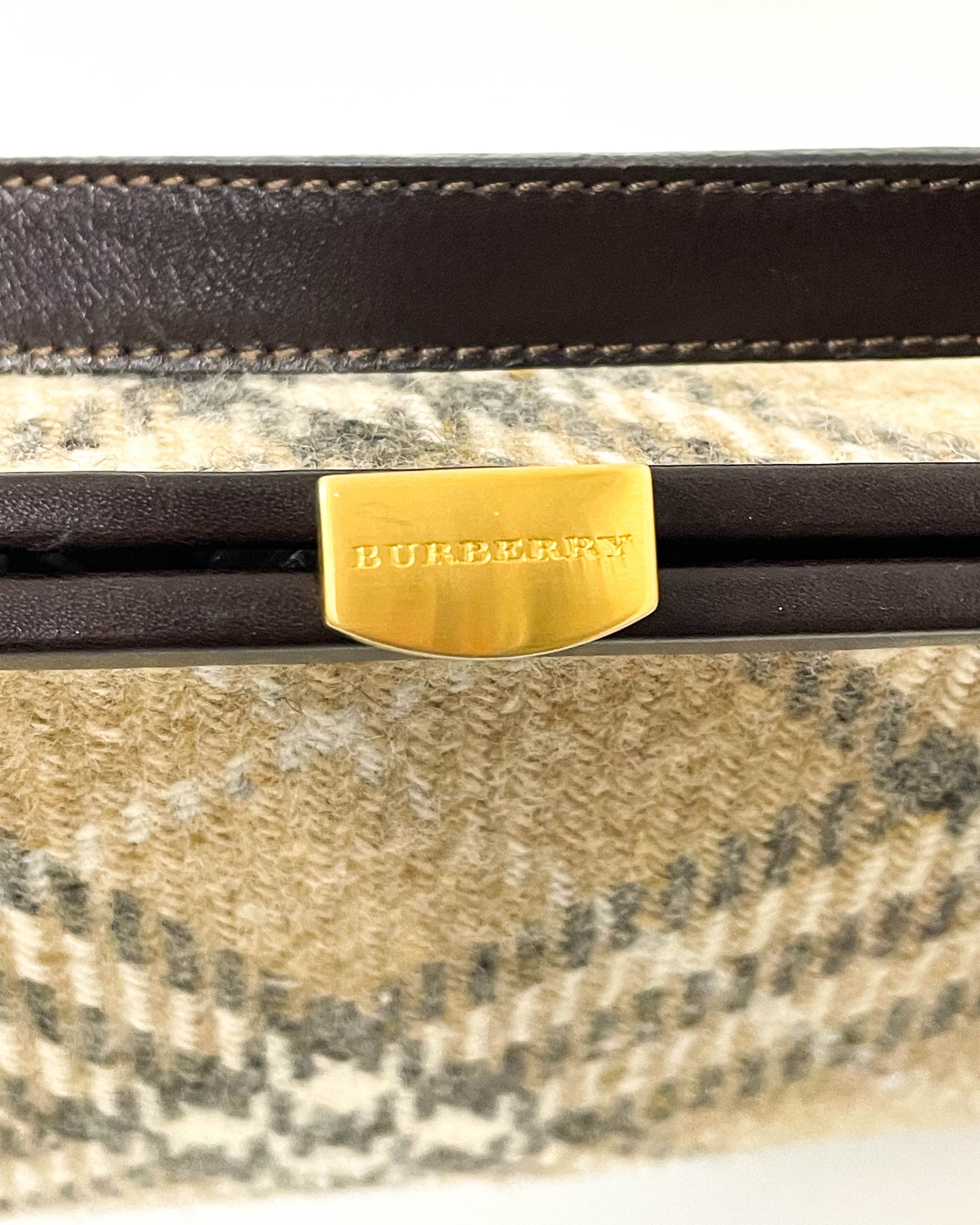 Burberry Tweed Shoulder Bag