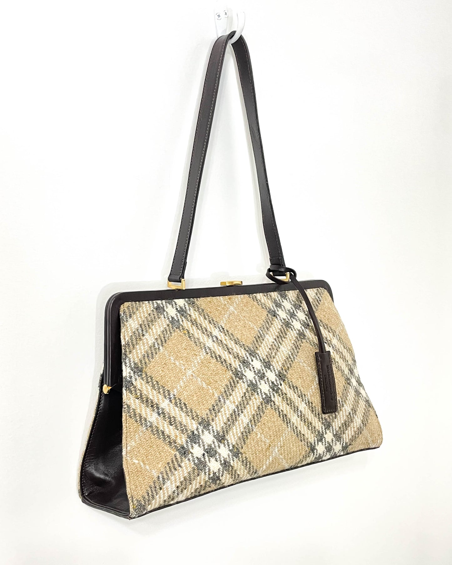 Burberry Tweed Shoulder Bag