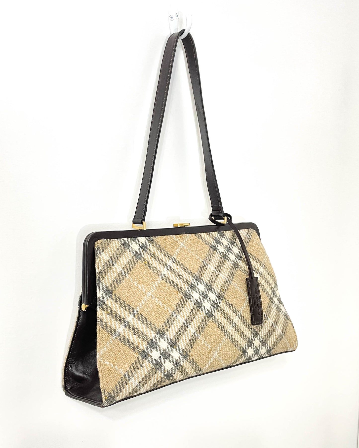 Burberry Tweed Shoulder Bag