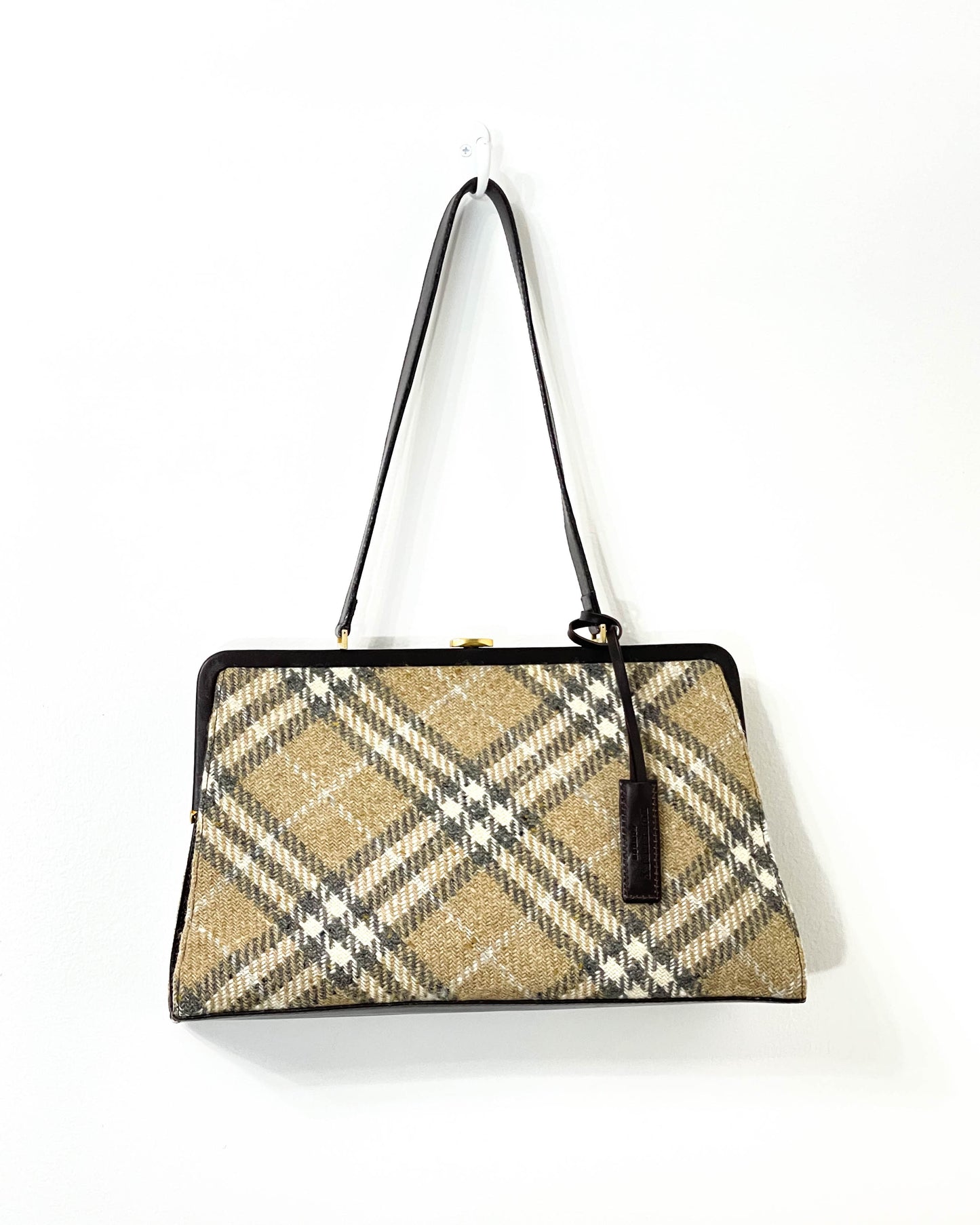 Burberry Tweed Shoulder Bag