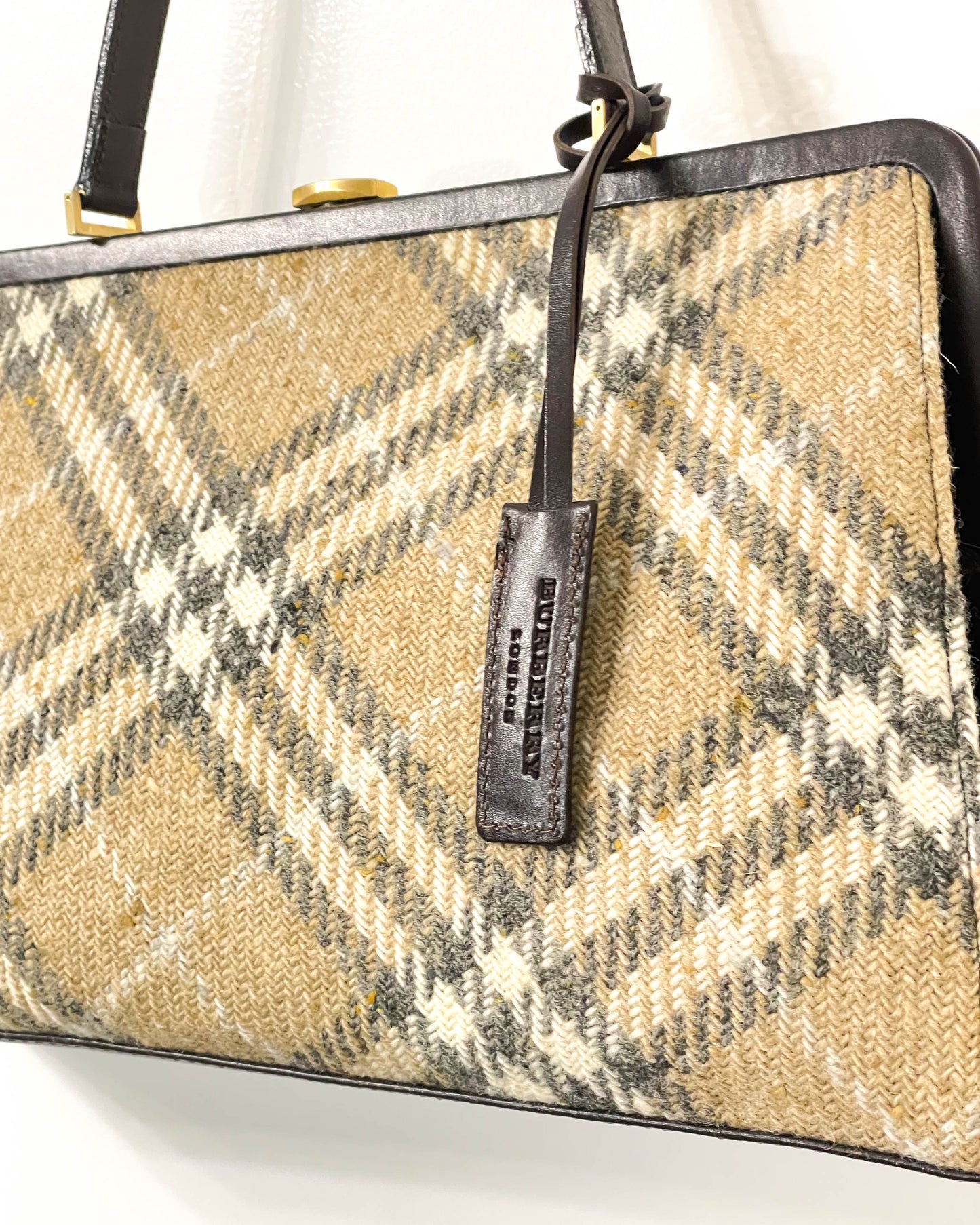 Burberry Tweed Shoulder Bag