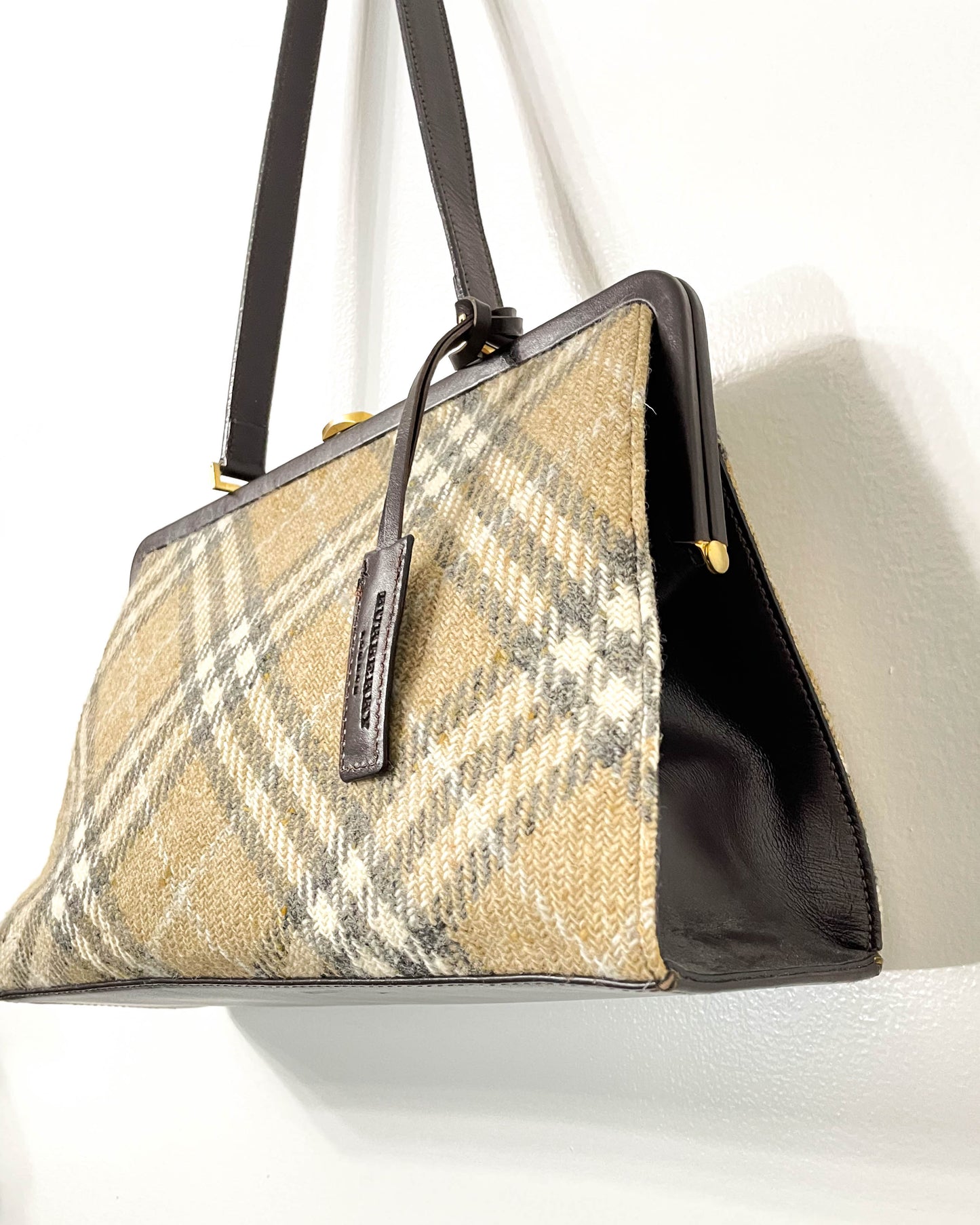 Burberry Tweed Shoulder Bag