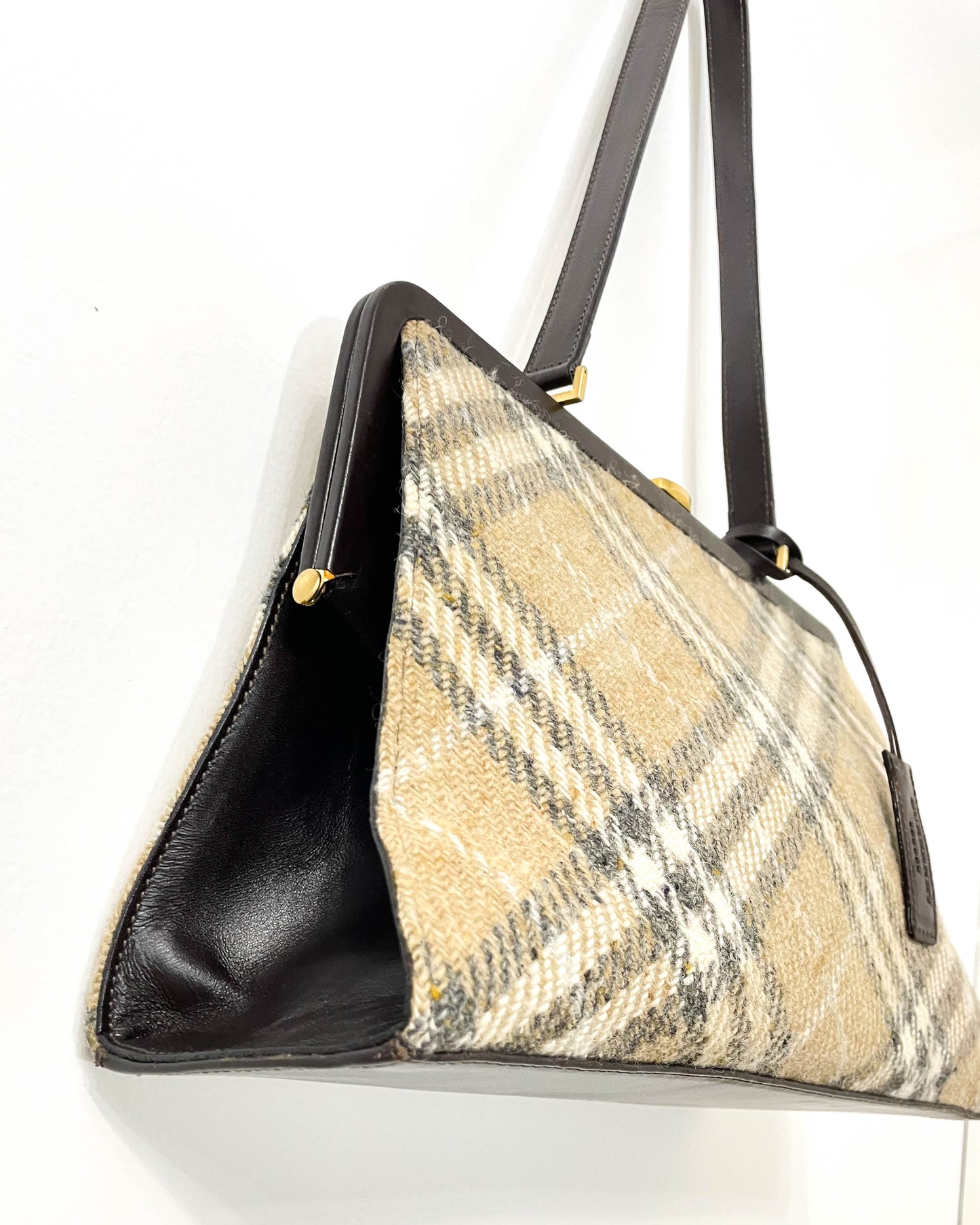 Burberry Tweed Shoulder Bag