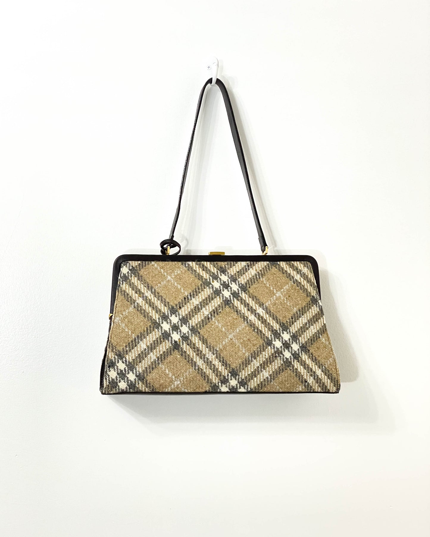 Burberry Tweed Shoulder Bag