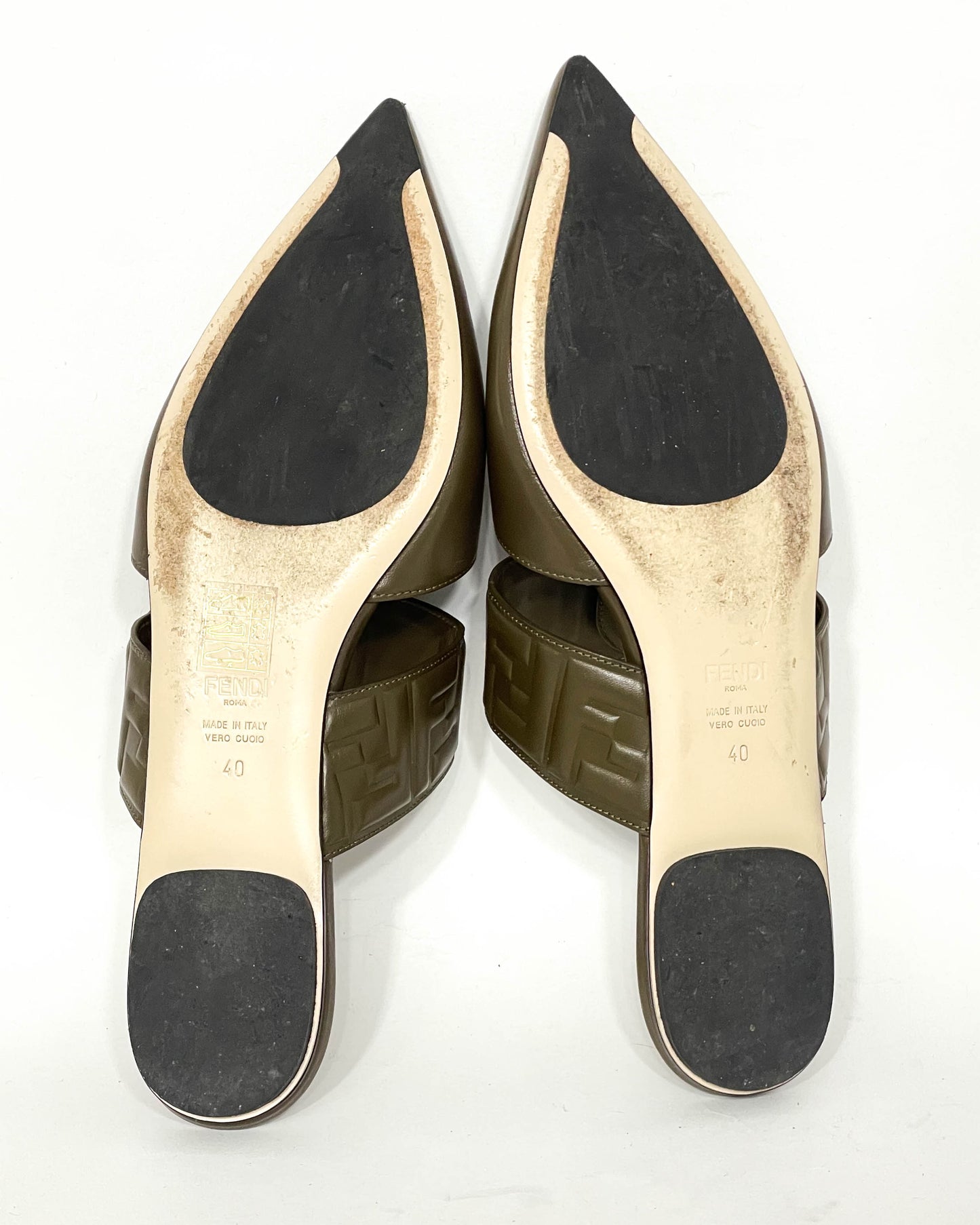 Fendi Sabot Mules- Size 40